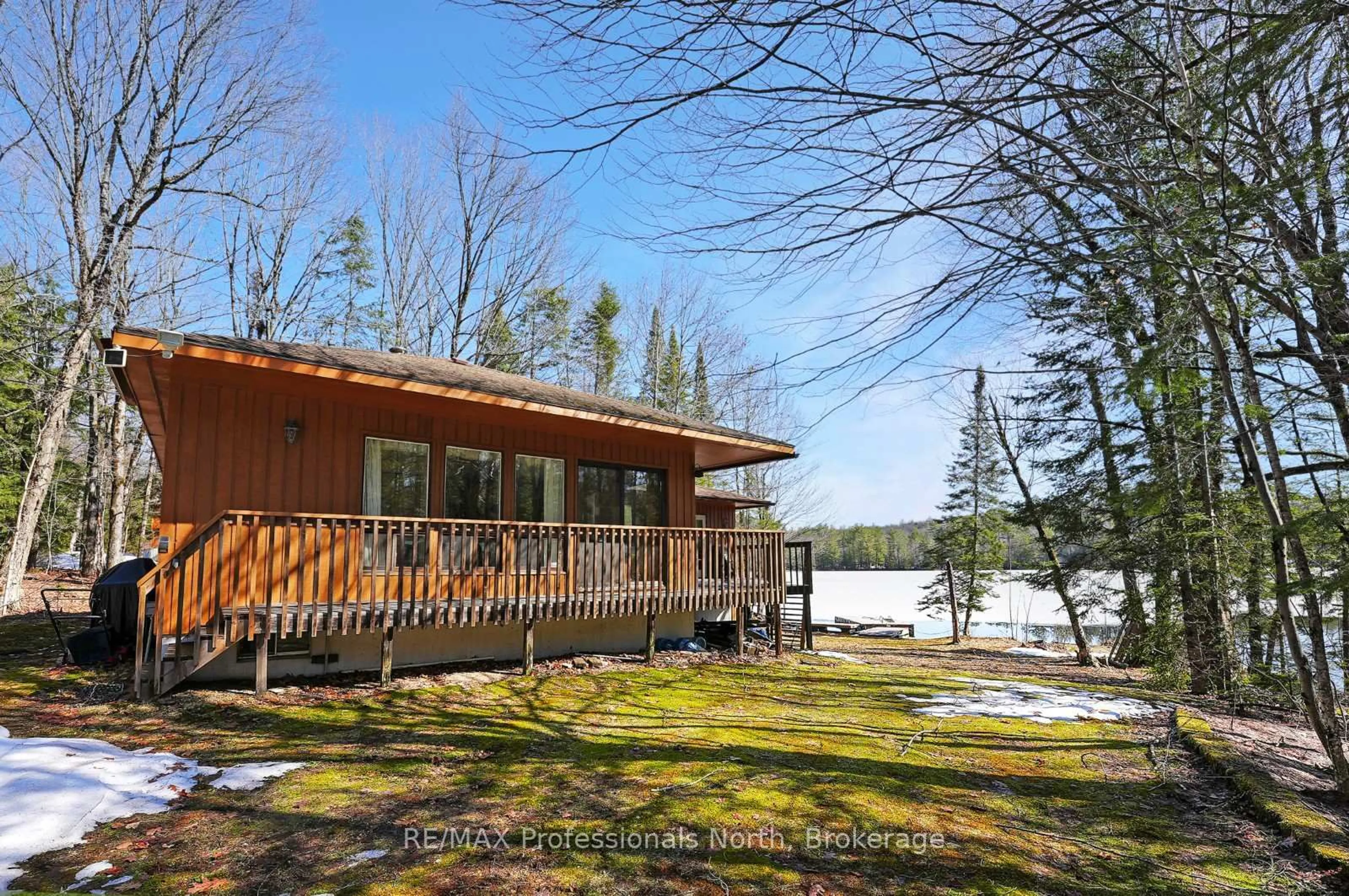 Patio, water/lake/river/ocean view for 3382 Kushog Lake Rd, Algonquin Highlands Ontario K0M 1S0