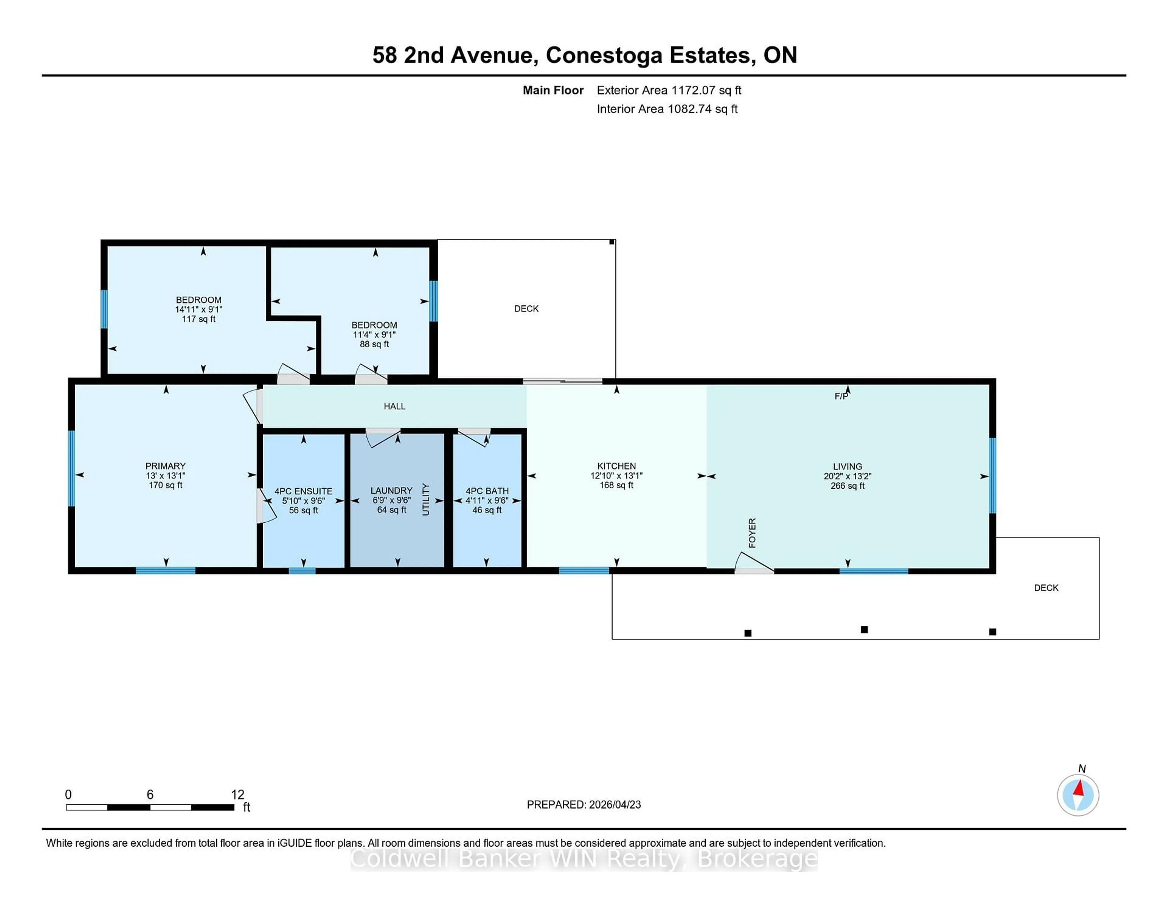 Floor plan for 58 2nd Ave, Wellington North Ontario N0G 2K0
