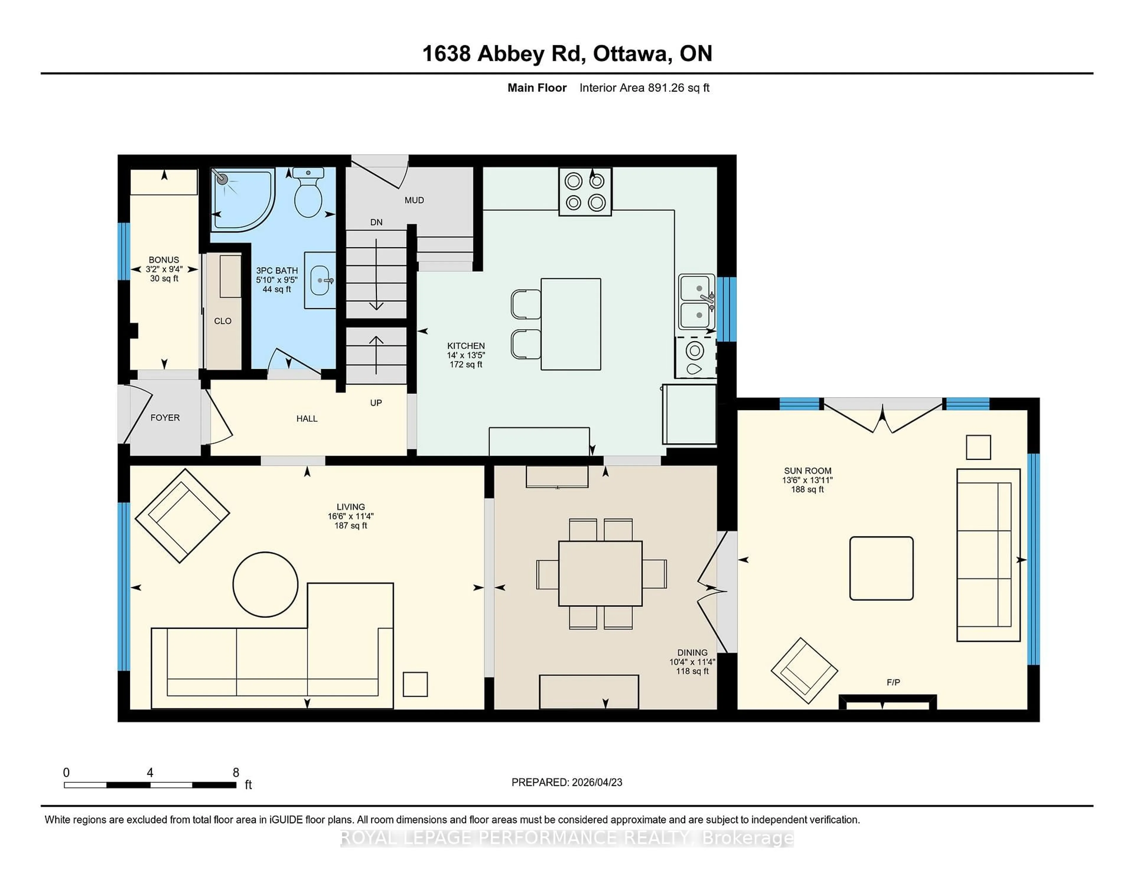 Floor plan for 1638 Abbey Rd, Ottawa Ontario K1G 0H3