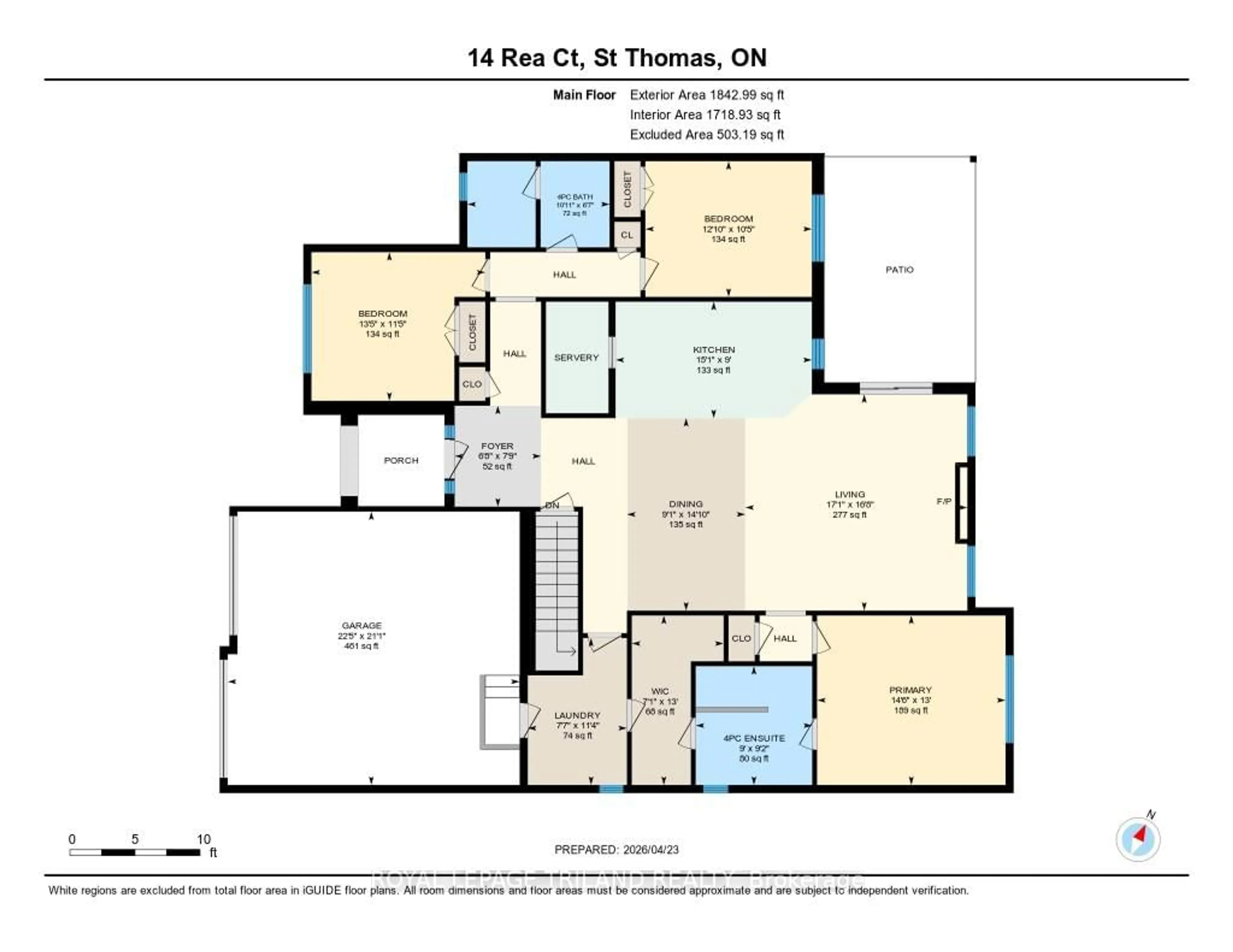 Floor plan for 14 REA Crt, Southwold Ontario N6L 1M1