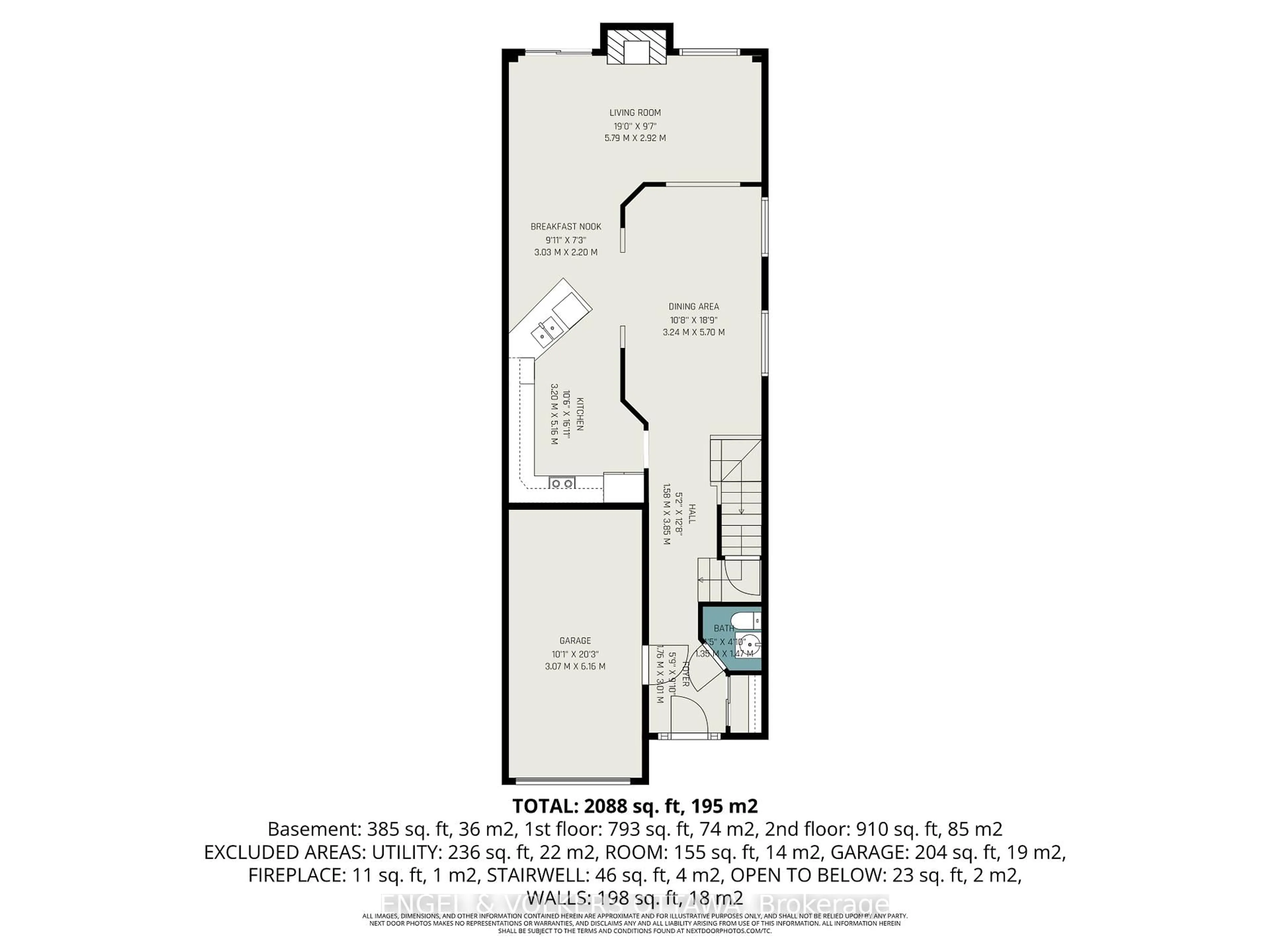 Floor plan for 135 Lockhaven Private, Ottawa Ontario K2J 5L6