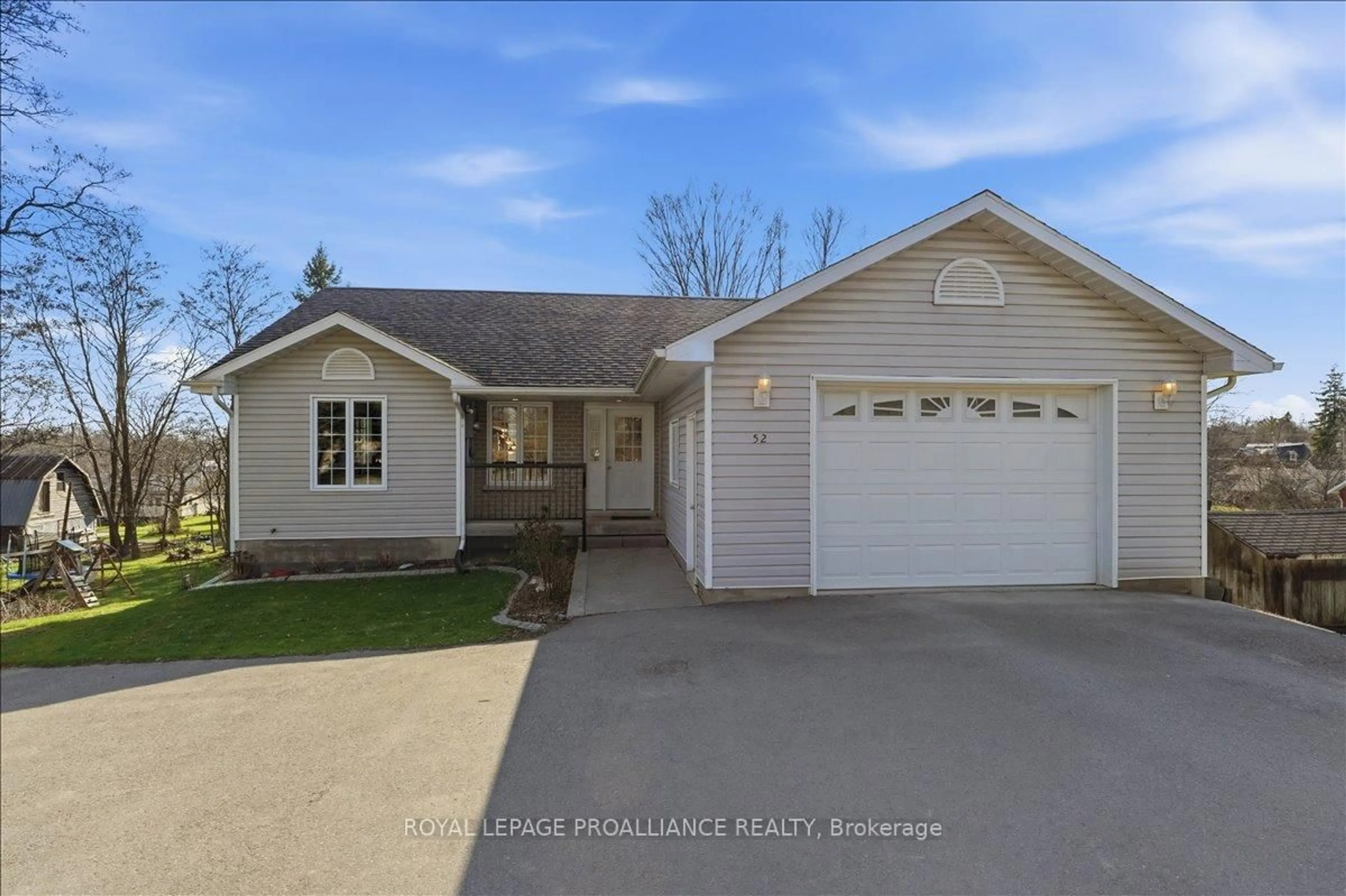 Home with vinyl exterior material, street for 52 Horace Ave, Madoc Ontario K0K 2K0