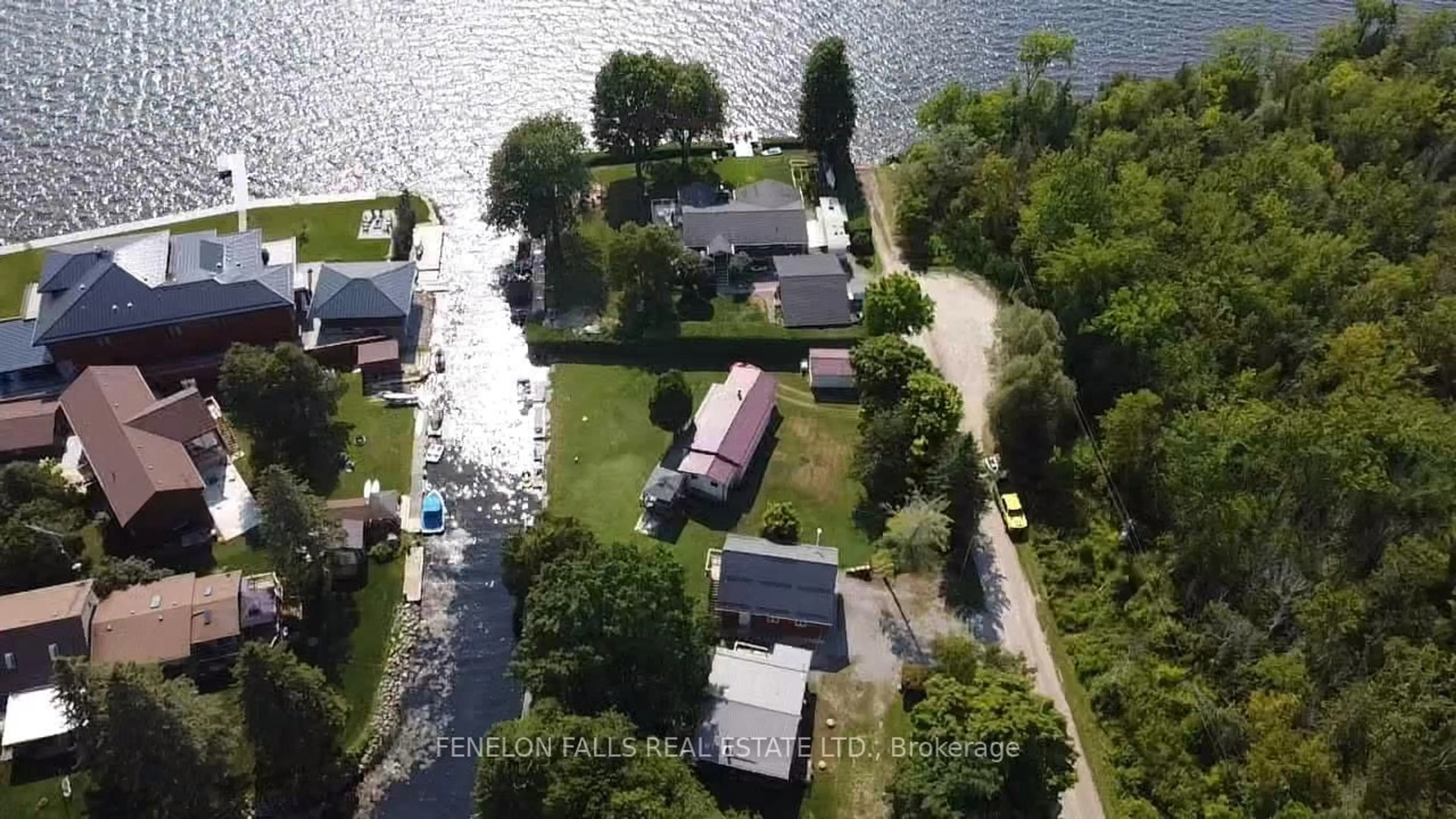 A pic from outside/outdoor area/front of a property/back of a property/a pic from drone, water/lake/river/ocean view for 9 Gold St, Kawartha Lakes Ontario K0M 1N0