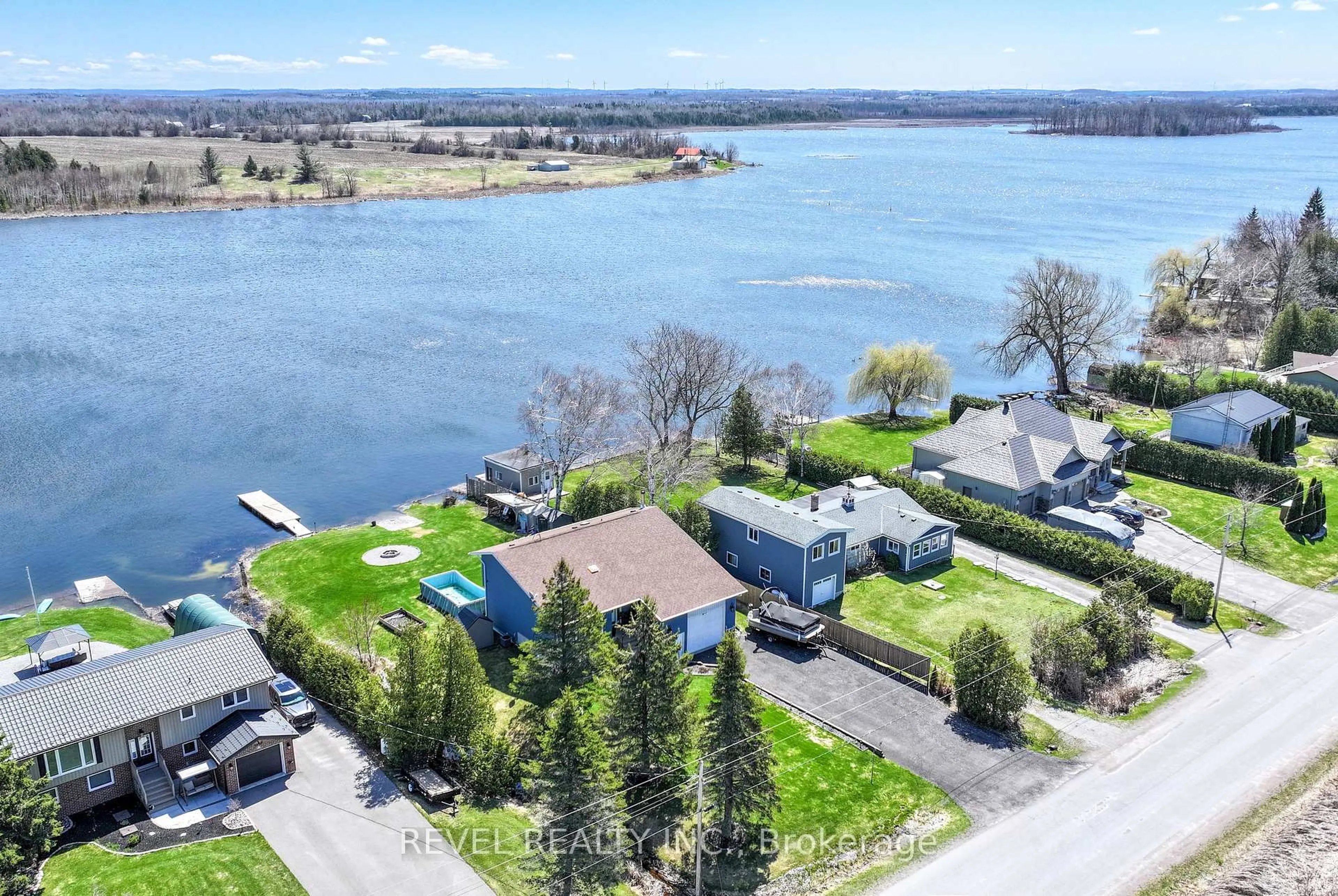 A pic from outside/outdoor area/front of a property/back of a property/a pic from drone, water/lake/river/ocean view for 190 O'reilly Lane, Kawartha Lakes Ontario K0M 2C0