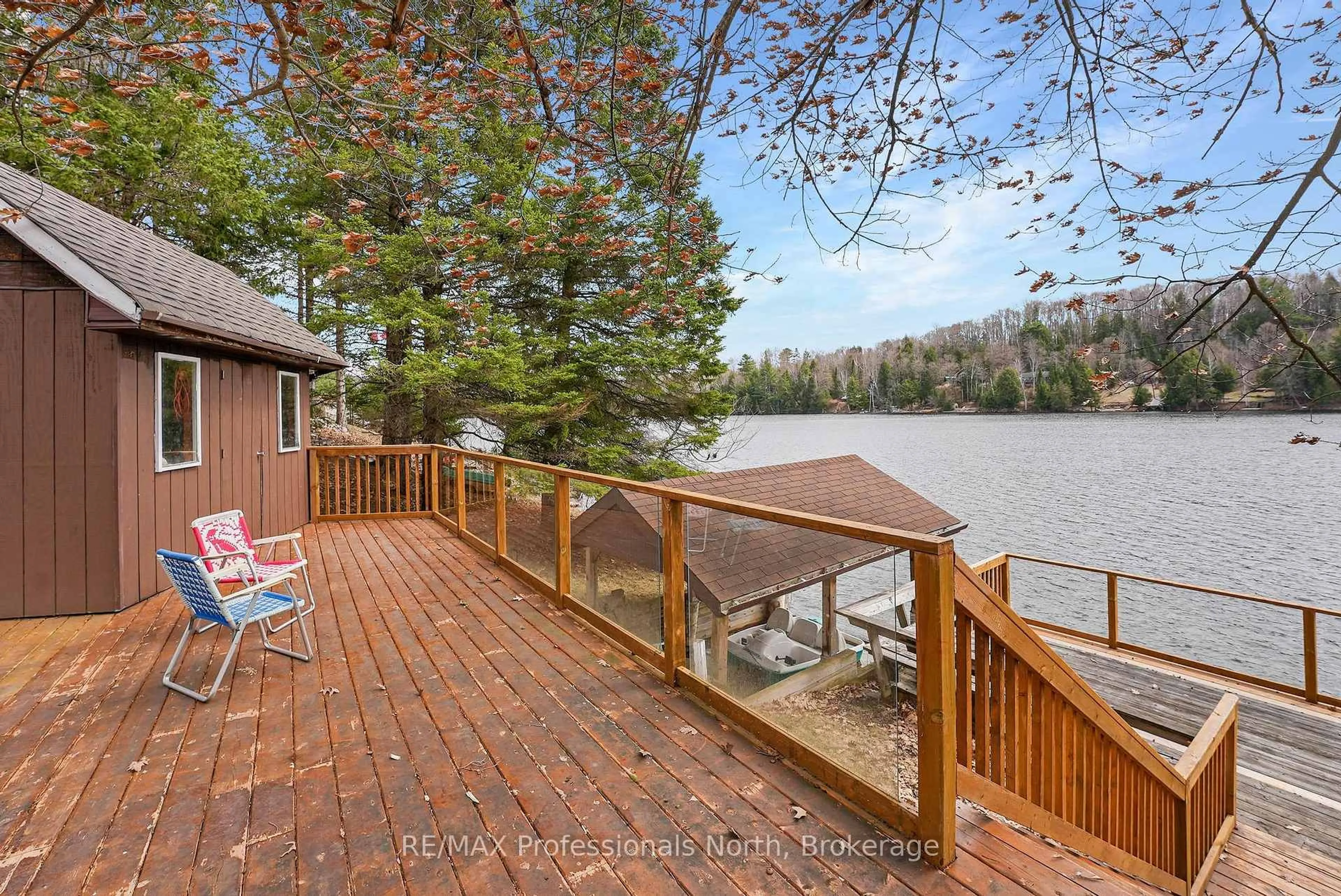 Patio, water/lake/river/ocean view for 1103 Summer Lane, Minden Hills Ontario K0M 2K0