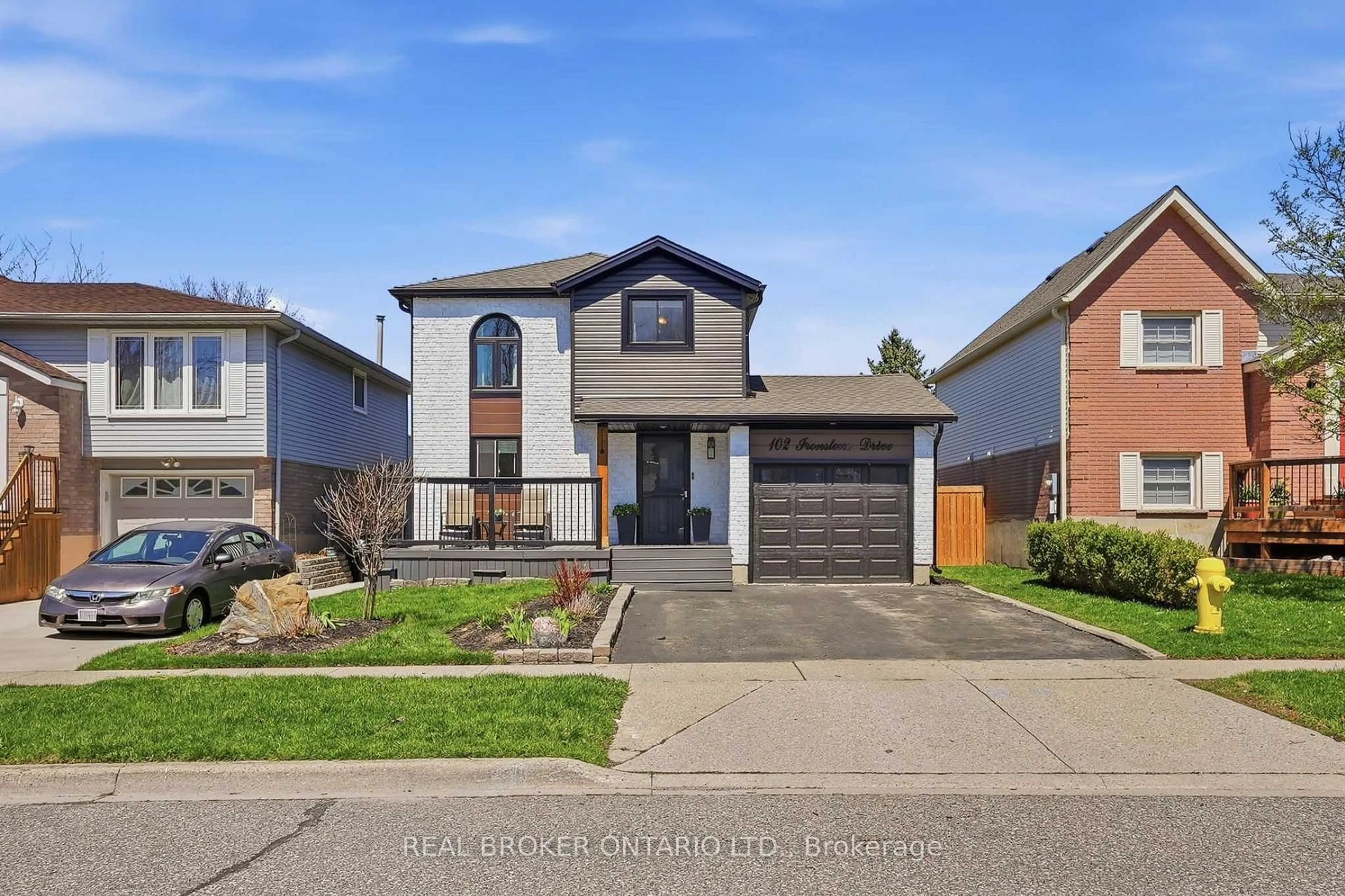 Home with brick exterior material, street for 102 Ironstone Dr, Cambridge Ontario N1P 1A4