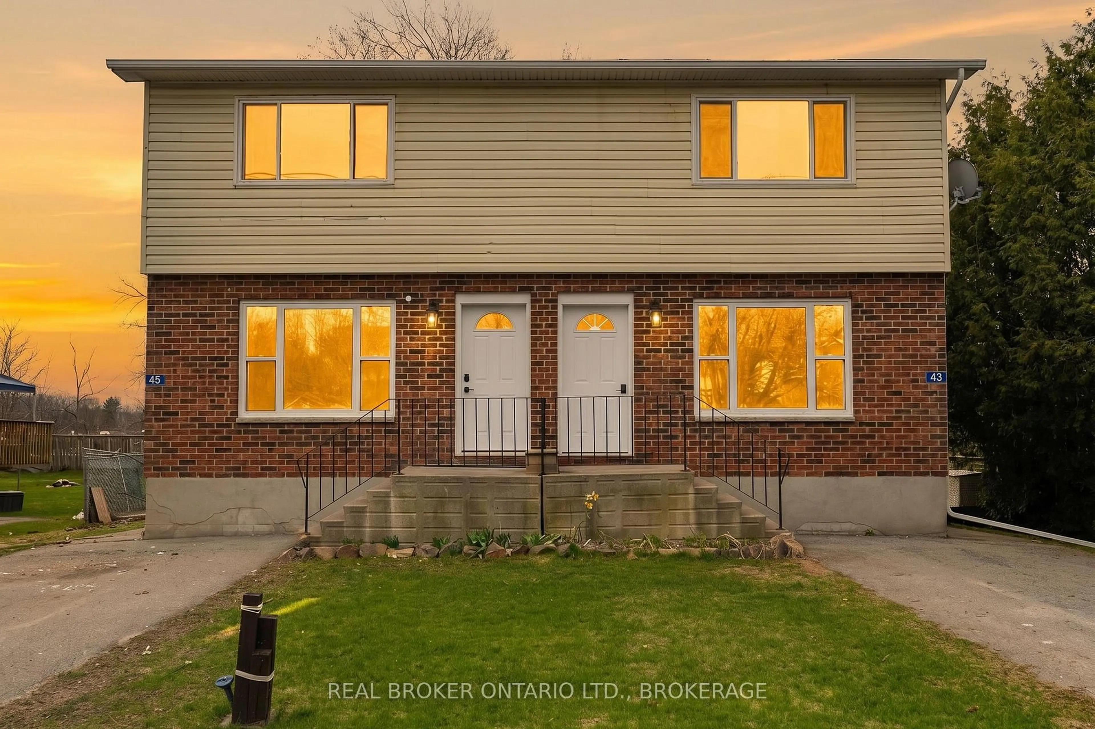 Home with brick exterior material, street for 43-45 Railway St, Lansdowne Village Ontario K0E 1L0