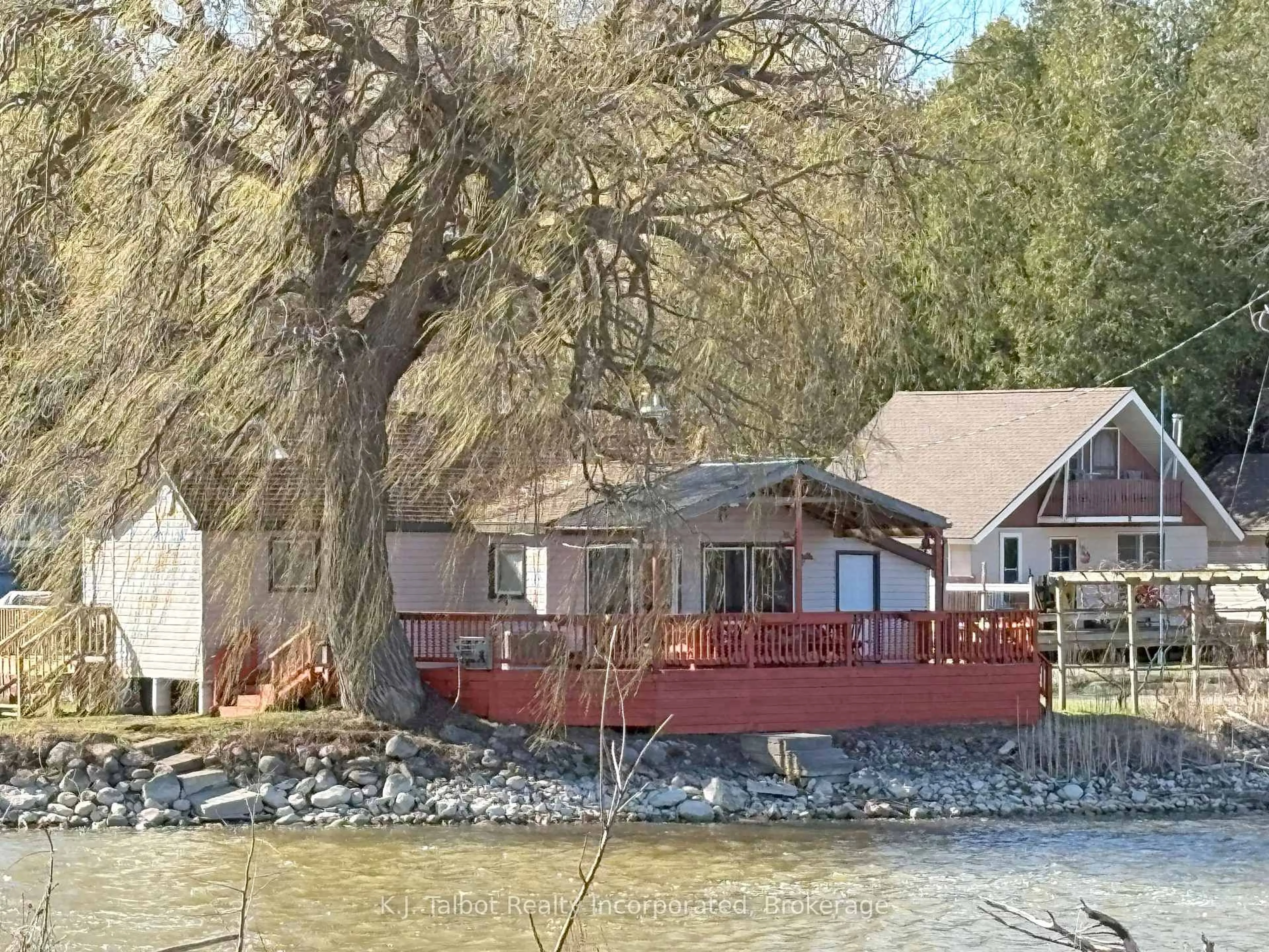 A pic from outside/outdoor area/front of a property/back of a property/a pic from drone, water/lake/river/ocean view for 11 Apple Lane, Ashfield-Colborne-Wawanosh Ontario N7A 3X9