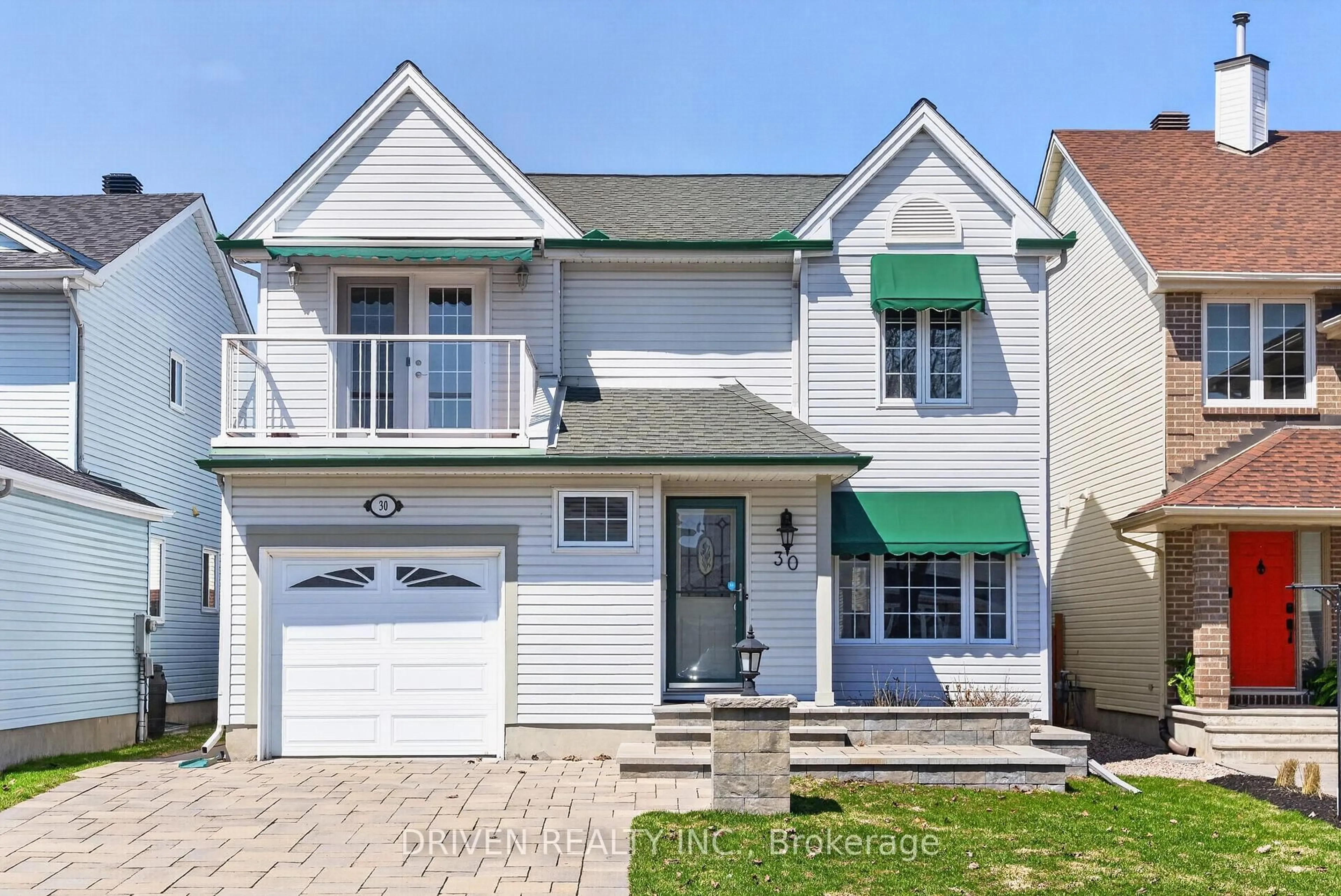 Home with vinyl exterior material, street for 30 Peacock Cres, Ottawa Ontario K2J 3P6