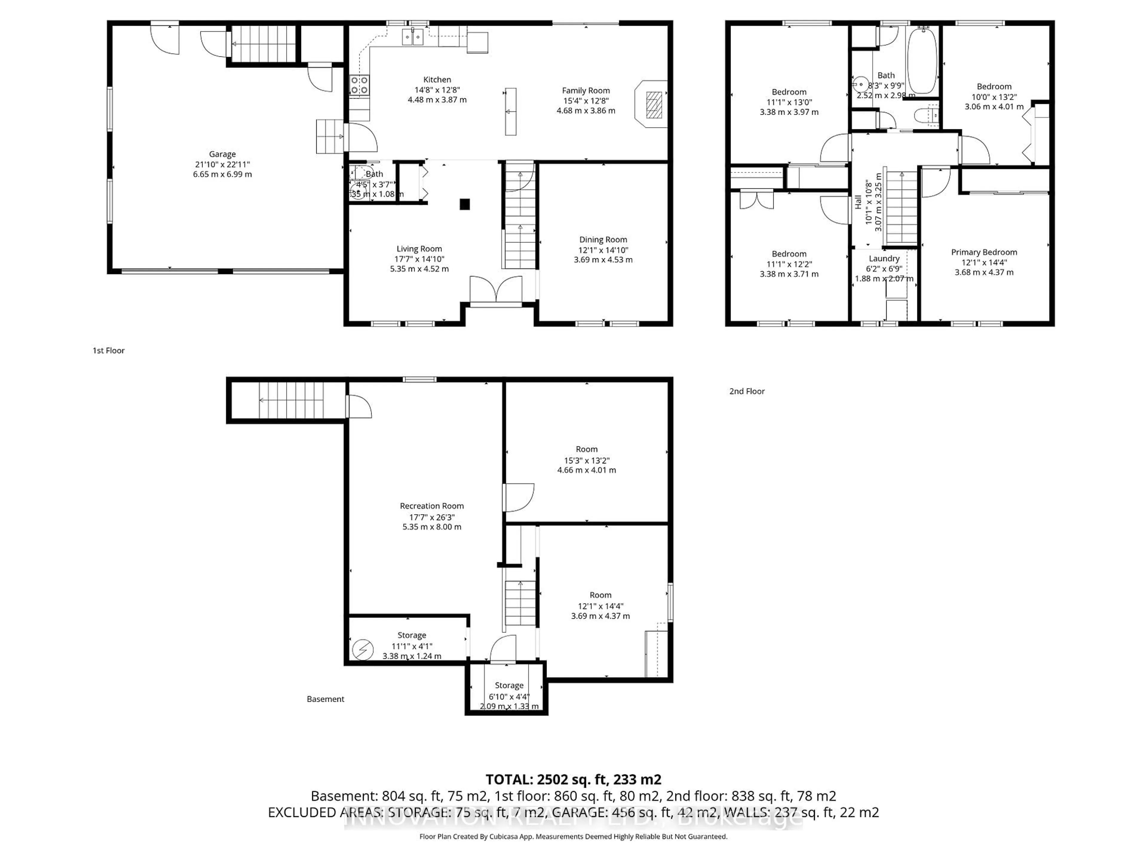 Floor plan for 114 Poole St, Fitzroy Harbour Ontario K0A 1X0