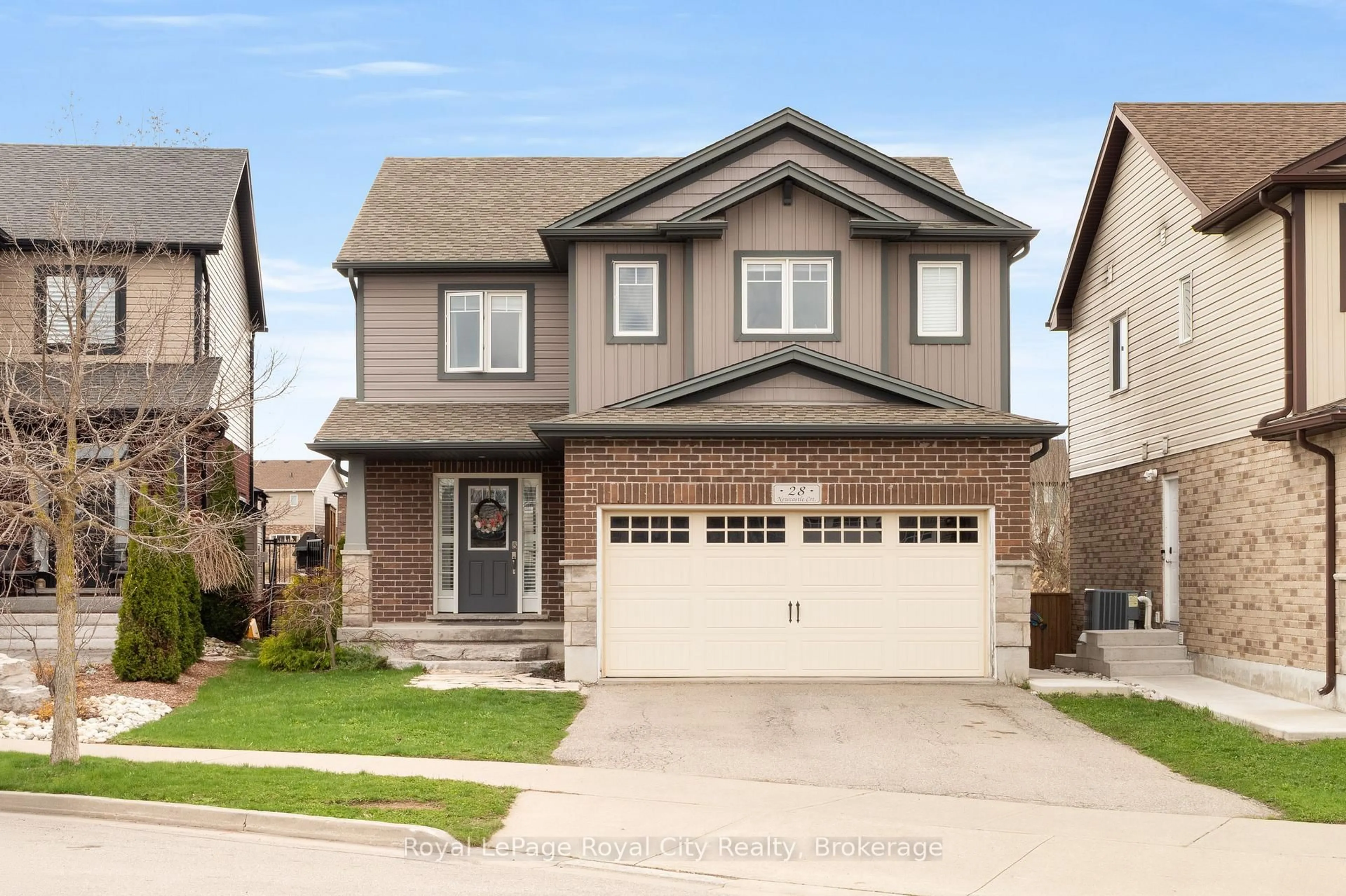 Home with brick exterior material, street for 28 Newcastle Crt, Kitchener Ontario N2R 0G7