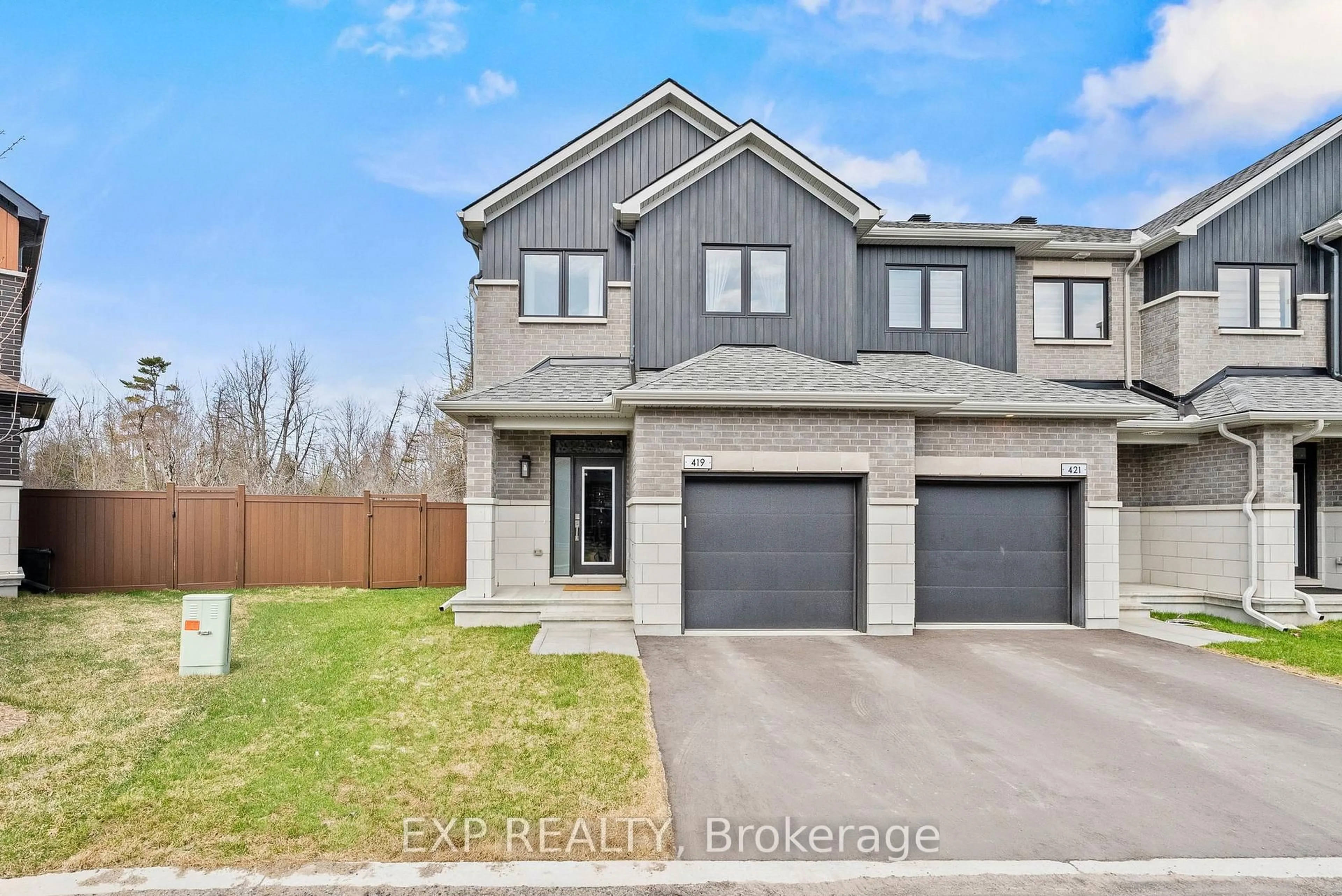 Home with brick exterior material, street for 419 Clubtail Private, Ottawa Ontario K1X 0M9