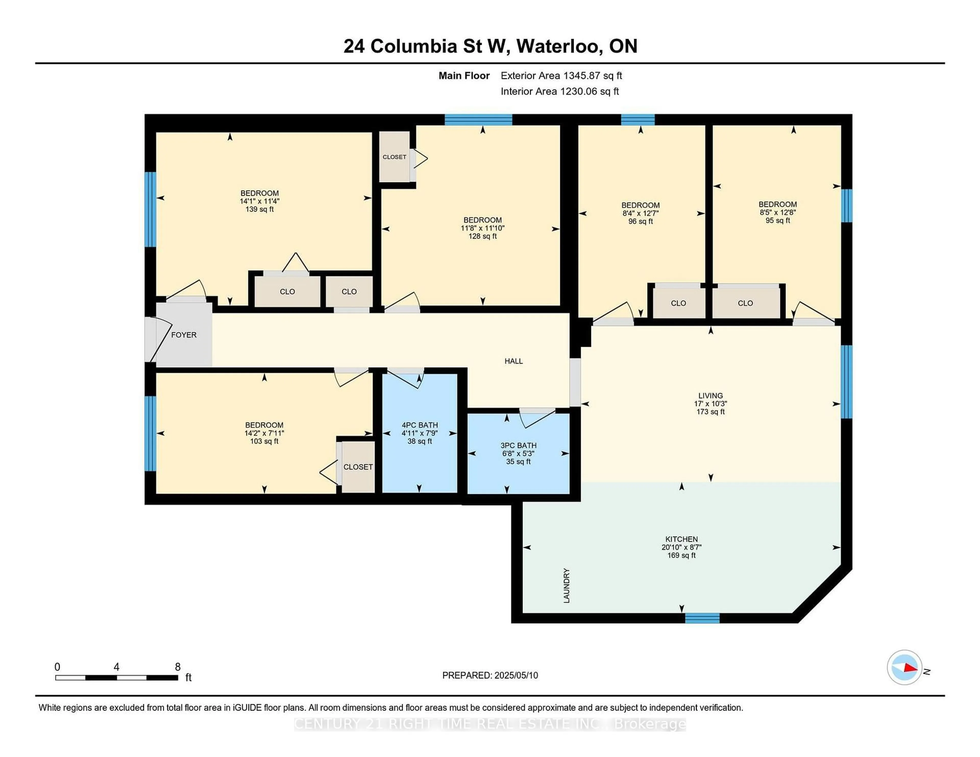 Floor plan for 24 columbia St, Kitchener Ontario N2L 3K3