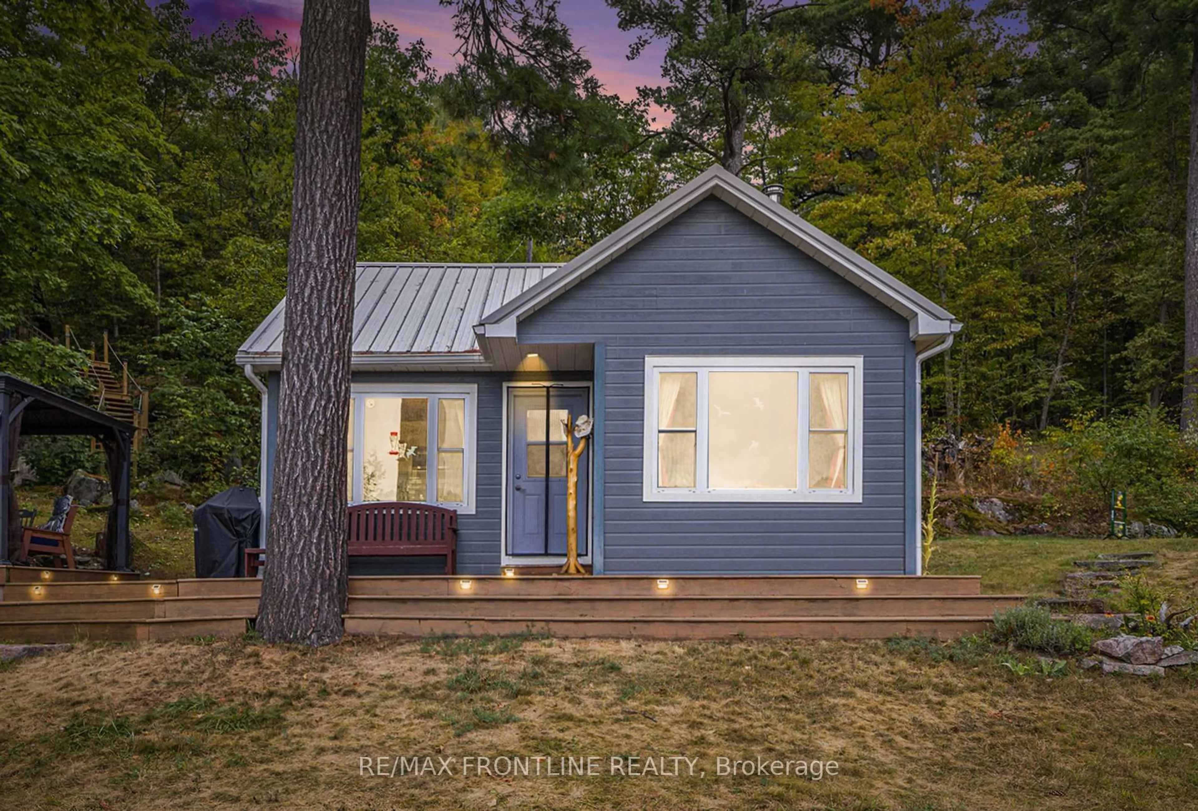 Home with vinyl exterior material, street for 1294 Harding Lane, Maberly Ontario K0H 2B0