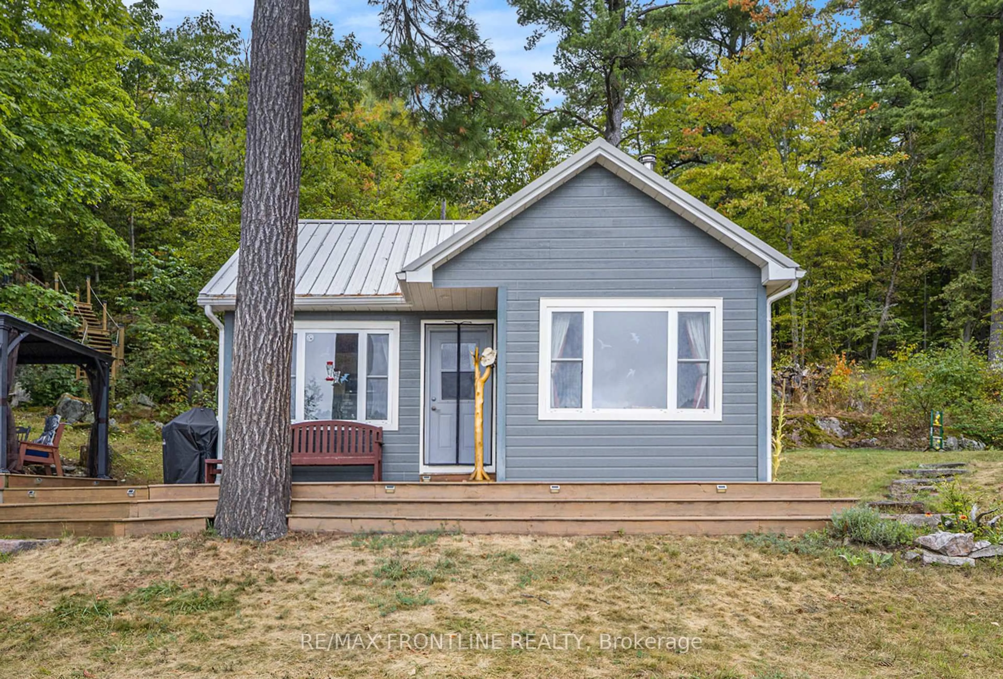 Home with vinyl exterior material, street for 1294 Harding Lane, Maberly Ontario K0H 2B0