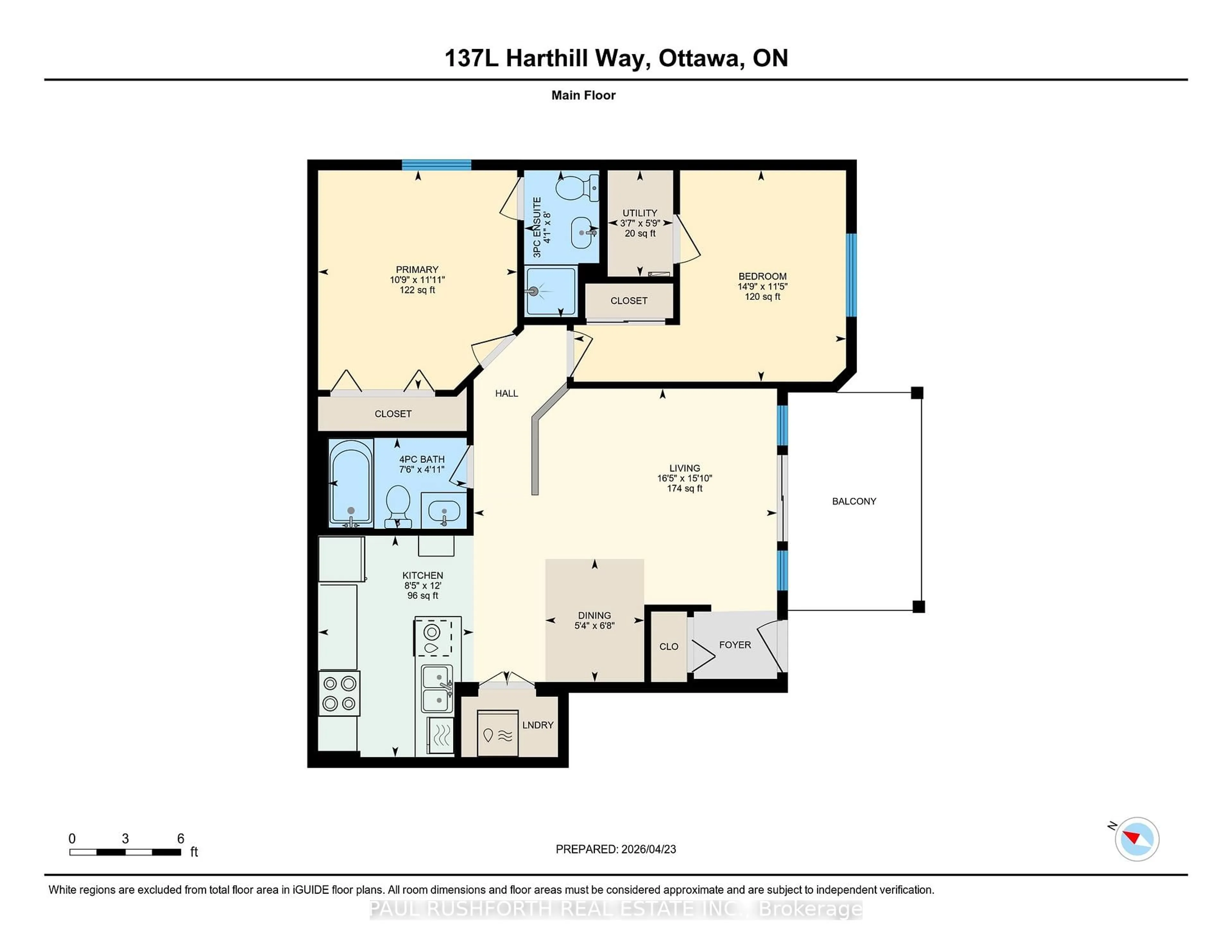 Floor plan for 137 Harthill Way #L, Ottawa Ontario K2J 5V1