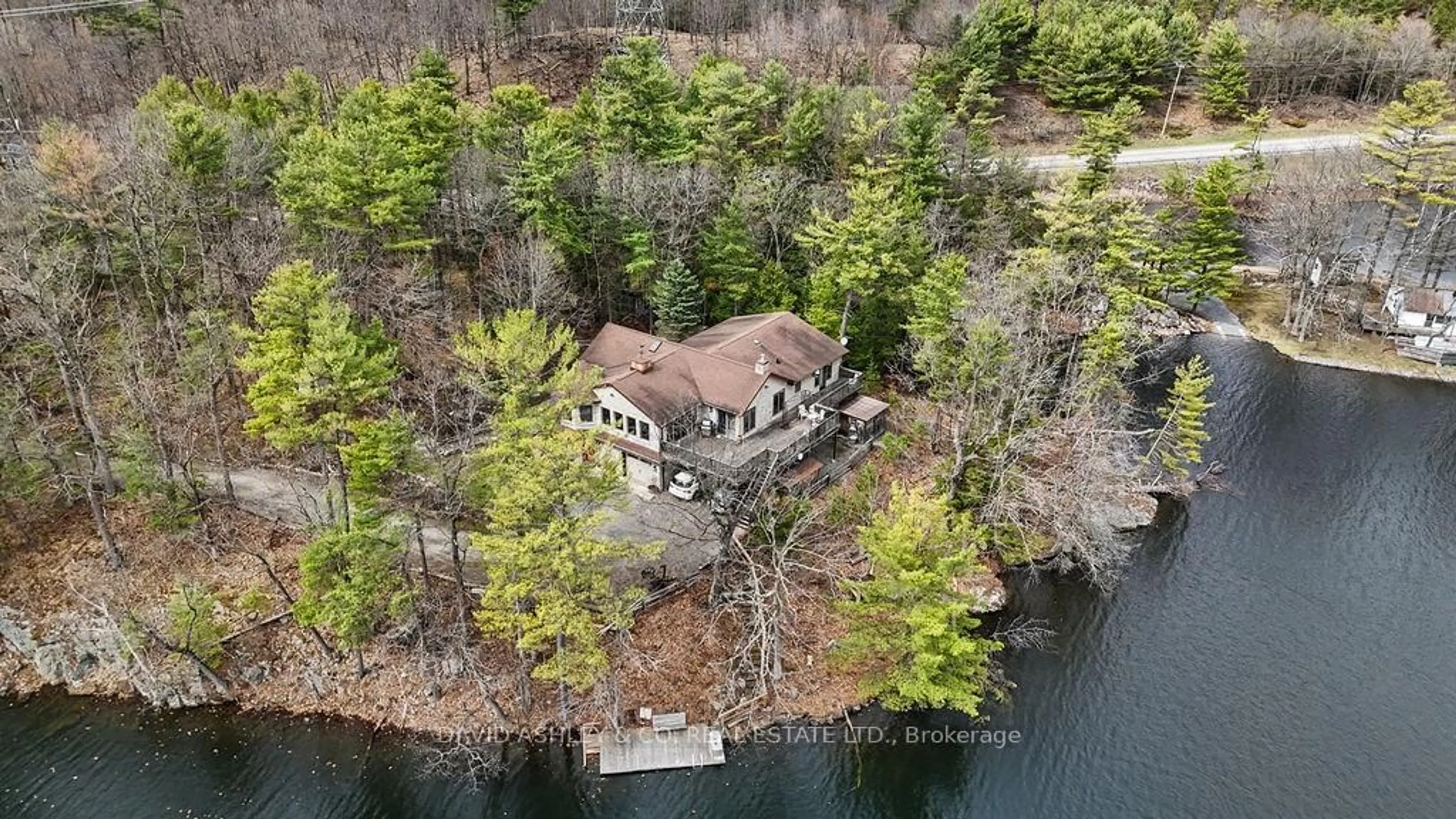 A pic from outside/outdoor area/front of a property/back of a property/a pic from drone, water/lake/river/ocean view for 941 Jones Falls Rd, Rideau Lakes Ontario K0G 1E0