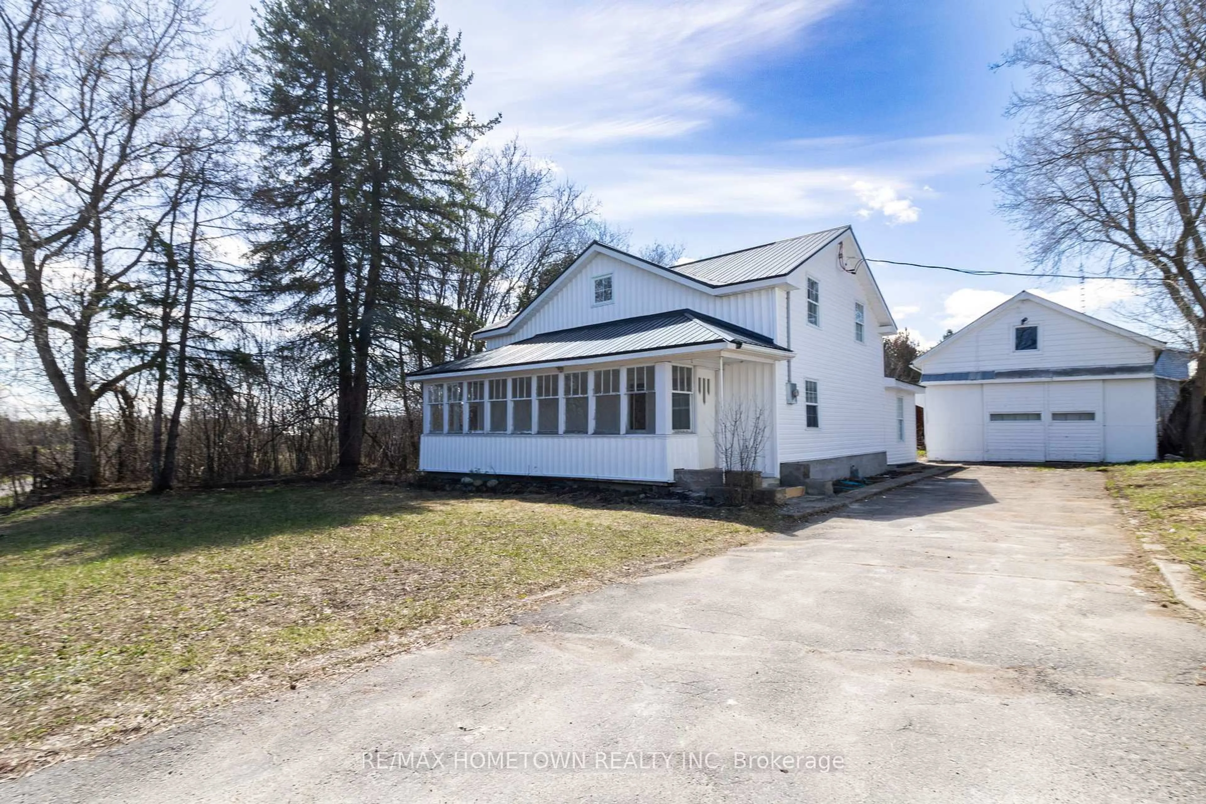 A pic from outside/outdoor area/front of a property/back of a property/a pic from drone, street for 11445 County Rd 7 Rd, Elizabethtown-Kitley Ontario K0G 1R0