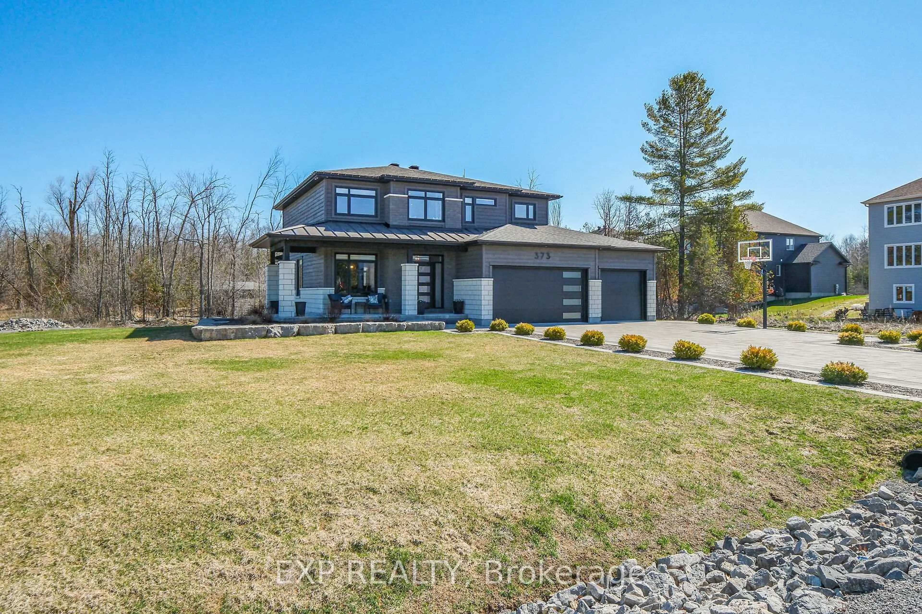 A pic from outside/outdoor area/front of a property/back of a property/a pic from drone, water/lake/river/ocean view for 373 Antler Crt, Almonte Ontario K0A 1A0