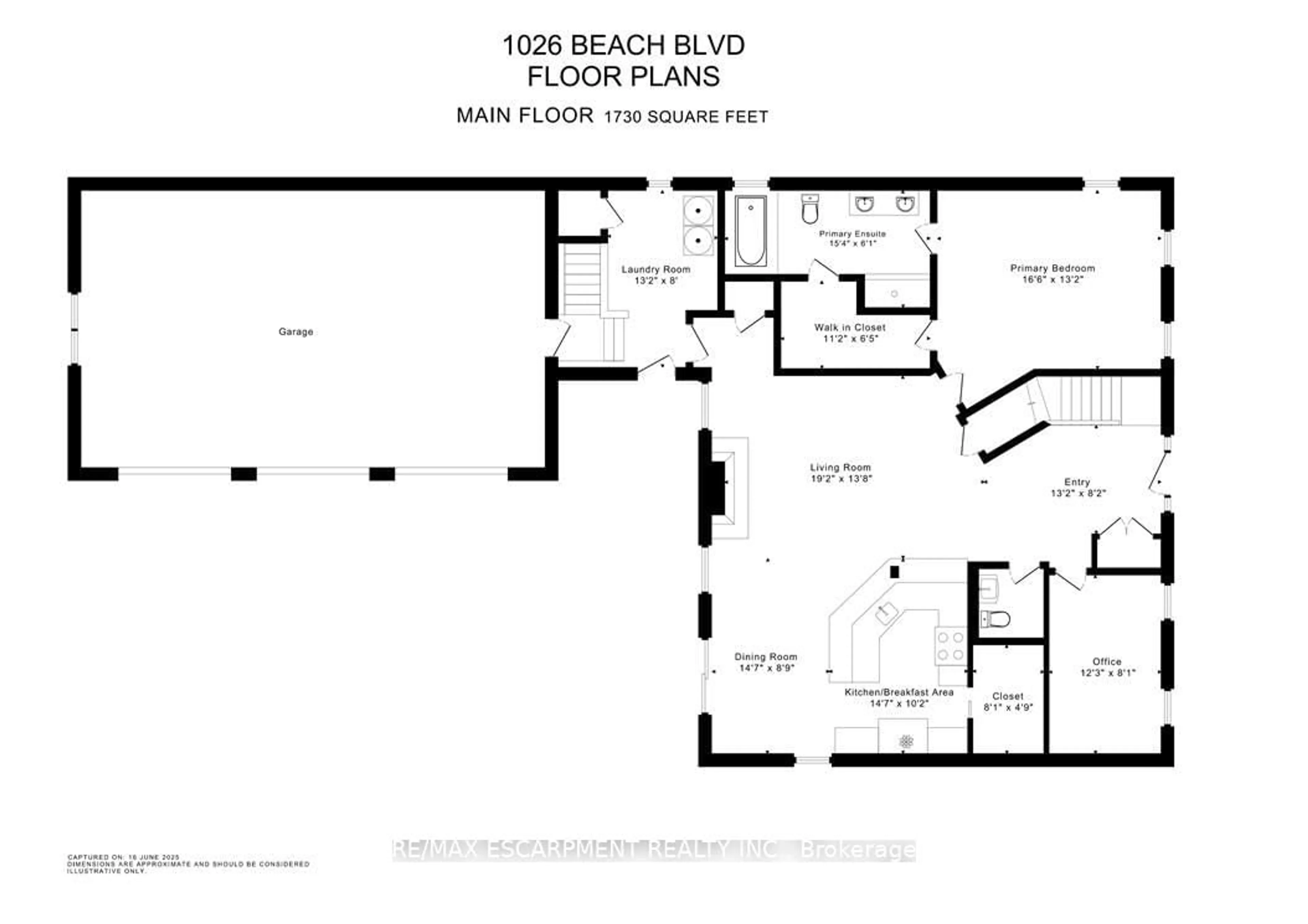 Floor plan for 1026 Beach Blvd, Hamilton Ontario L8H 6Z4