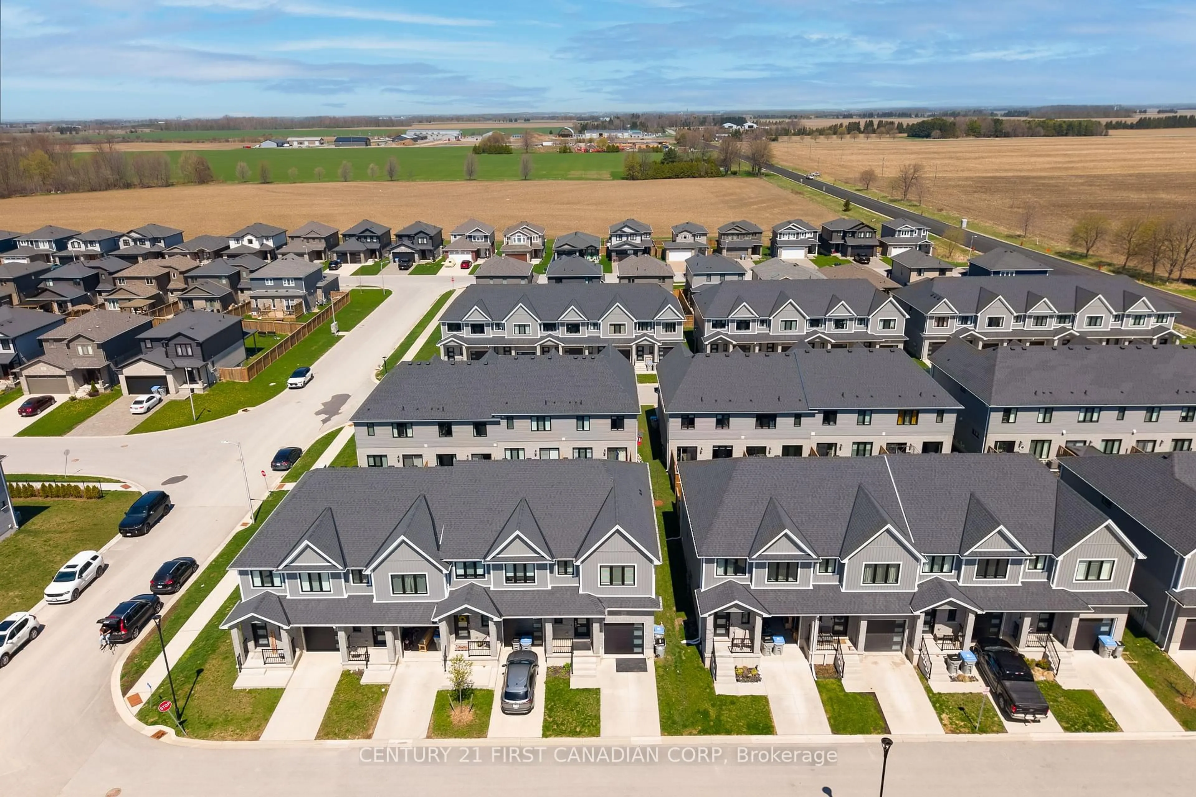 A pic from outside/outdoor area/front of a property/back of a property/a pic from drone, street for 1-30 Miller Dr, Lucan Biddulph Ontario N0M 2J0