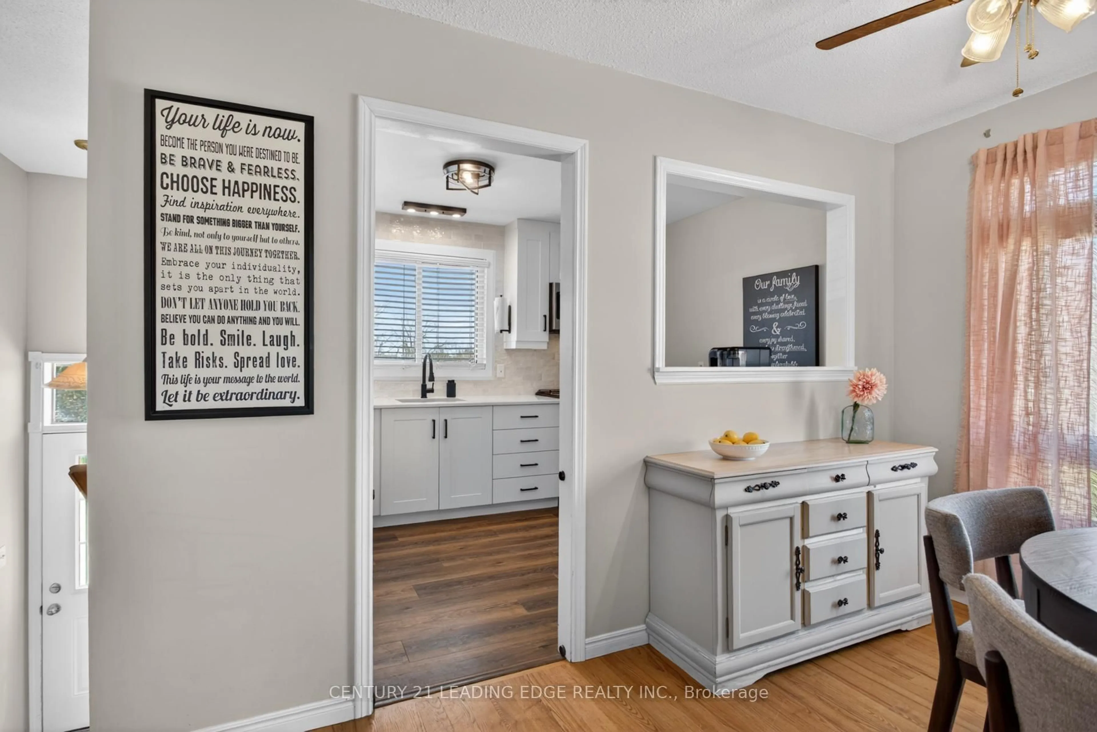 Open concept kitchen, ceramic/tile floor for 107 Rita Cres #A, Kawartha Lakes Ontario K0L 2W0