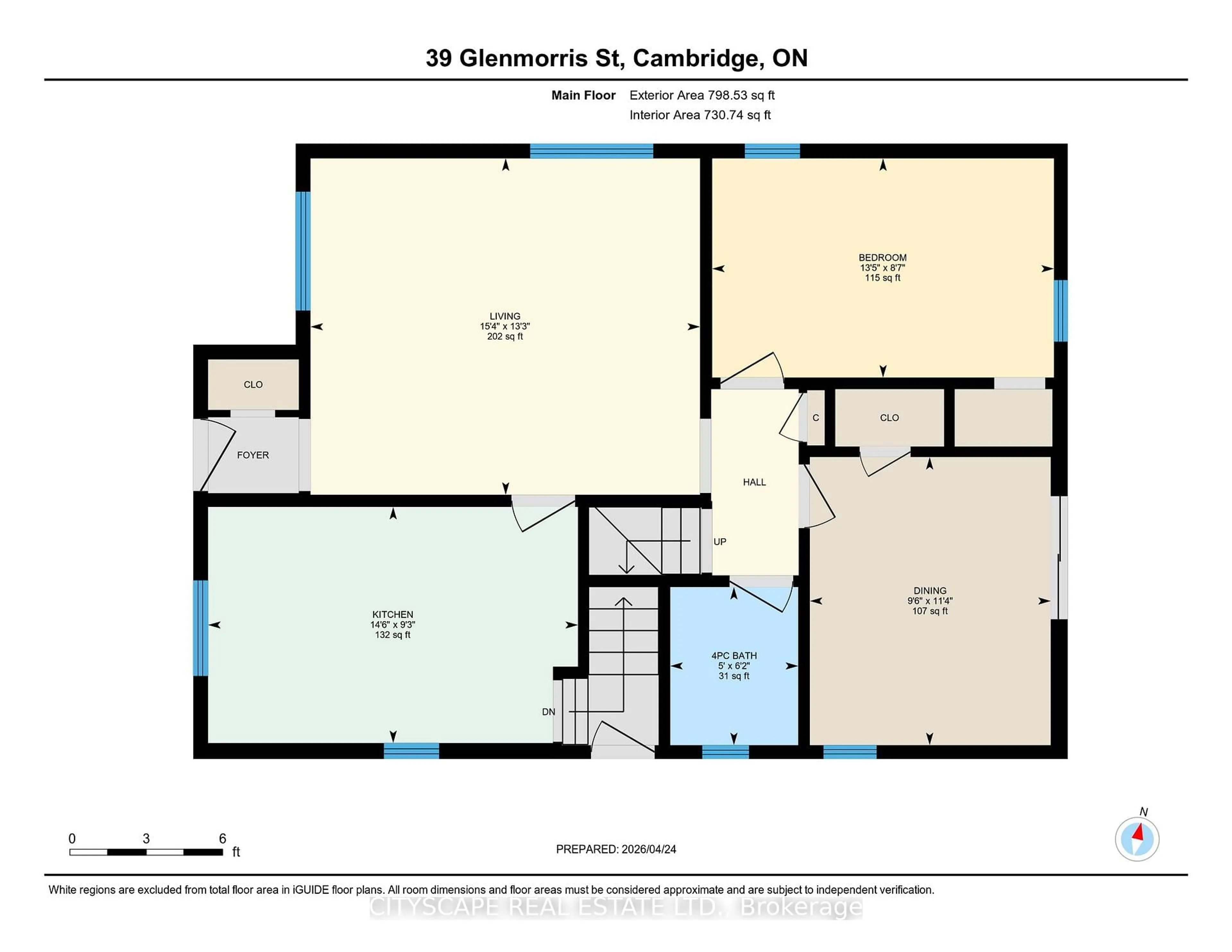 Floor plan for 39 Glenmorris St, Cambridge Ontario N1S 2Y1