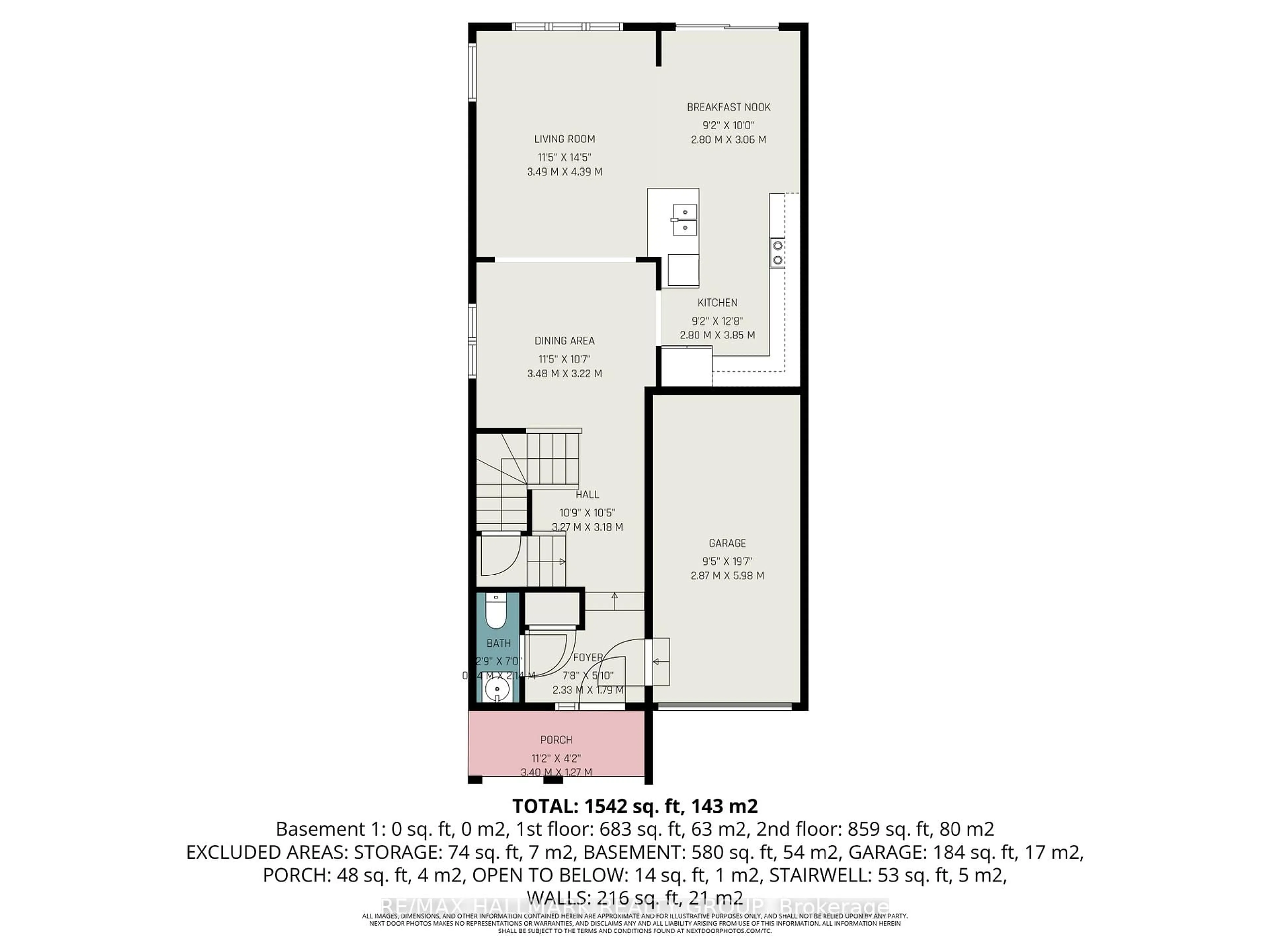 Floor plan for 513 Catleaf Row, Ottawa Ontario K4A 5J2