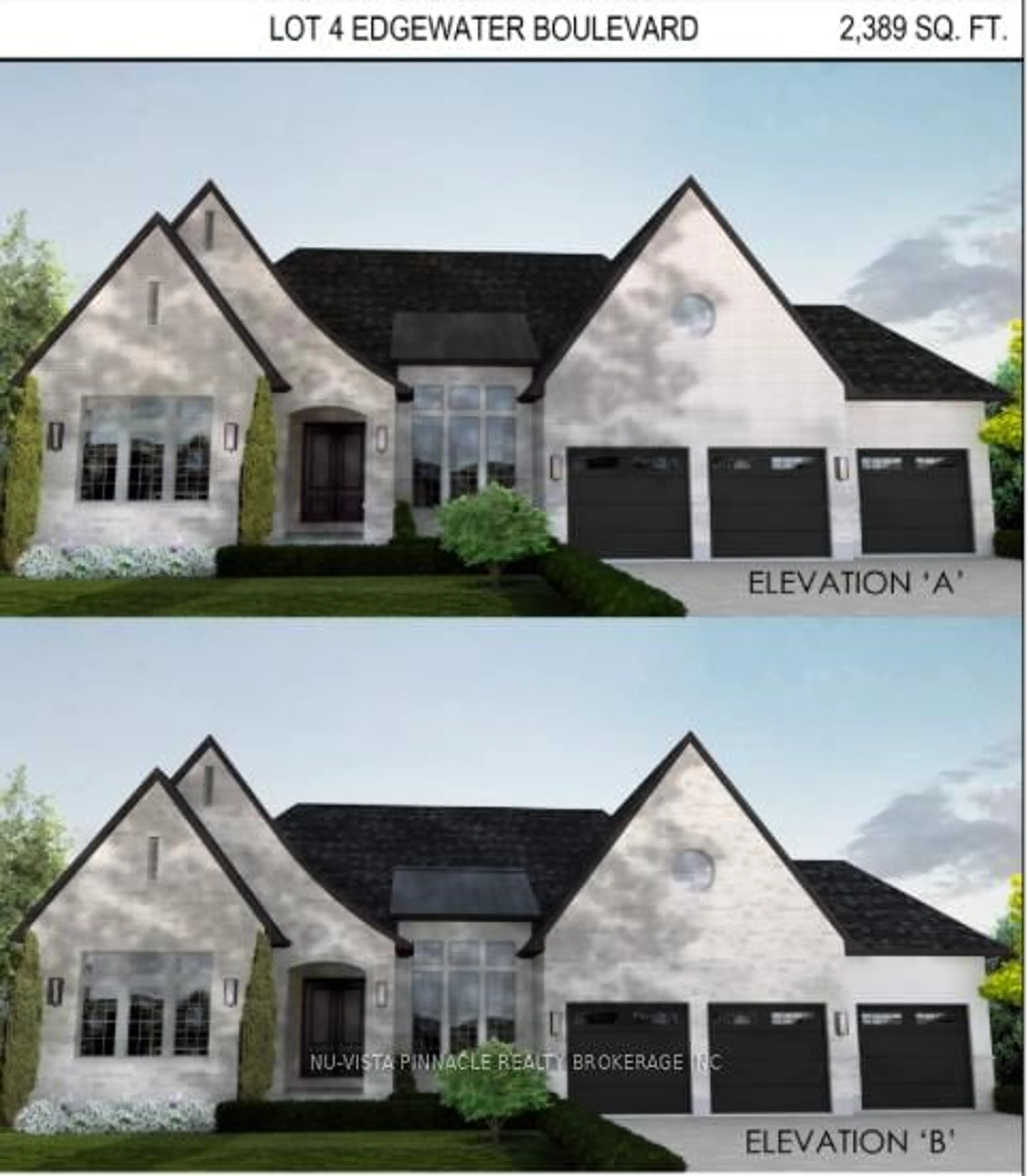 Home with brick exterior material, mountain view for Lot 4 Edgewater Blvd, Middlesex Centre Ontario N0L 1R0