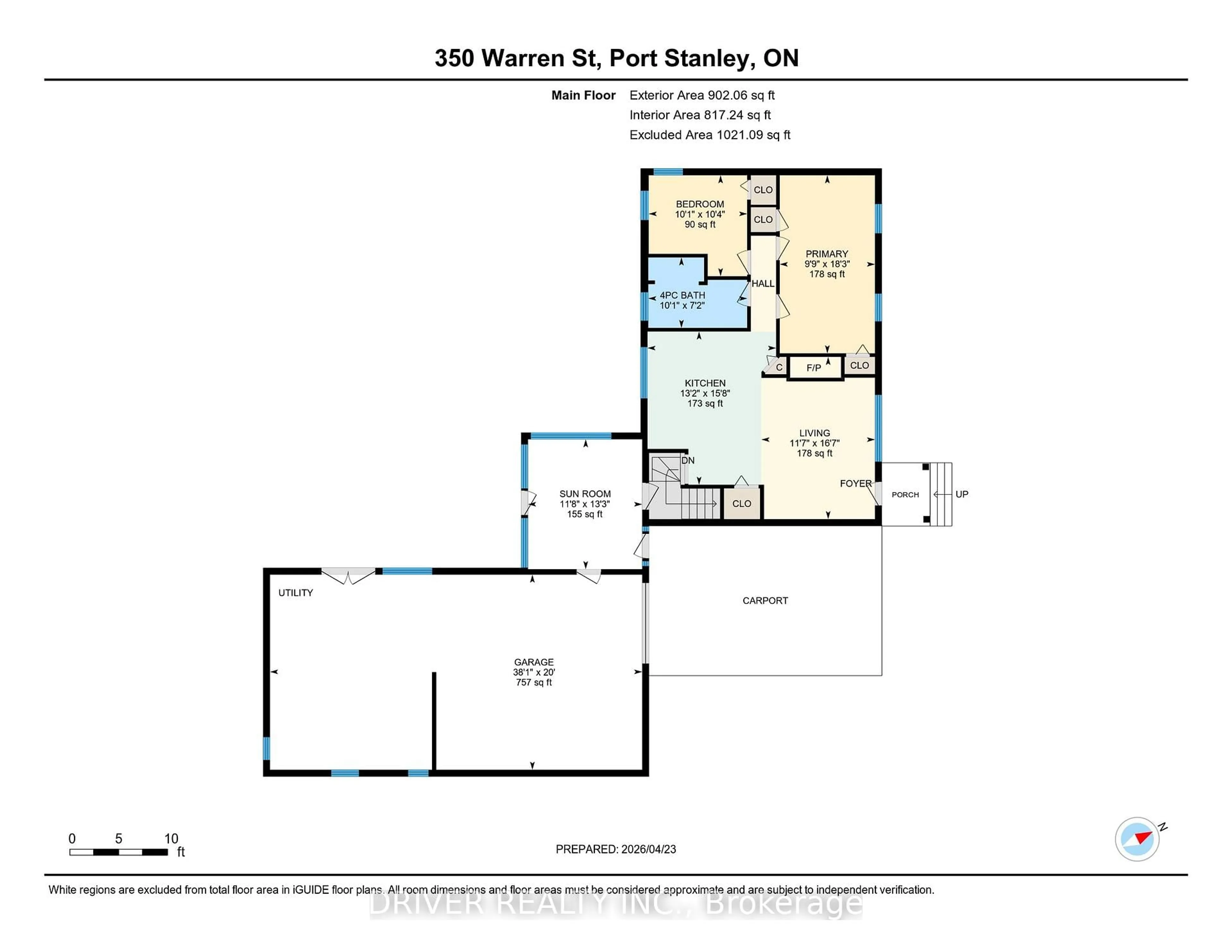 Floor plan for 350 Warren St, Central Elgin Ontario N5L 1B5
