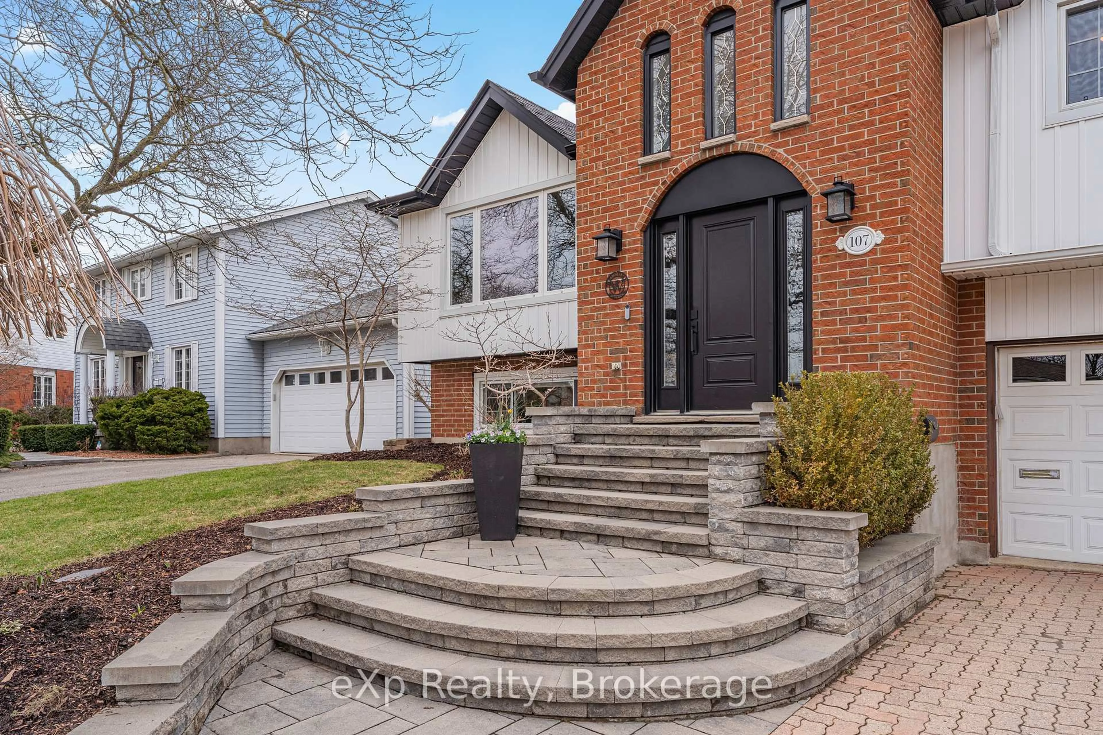 Home with brick exterior material, street for 107 Woodborough Rd, Guelph Ontario N1G 3L7