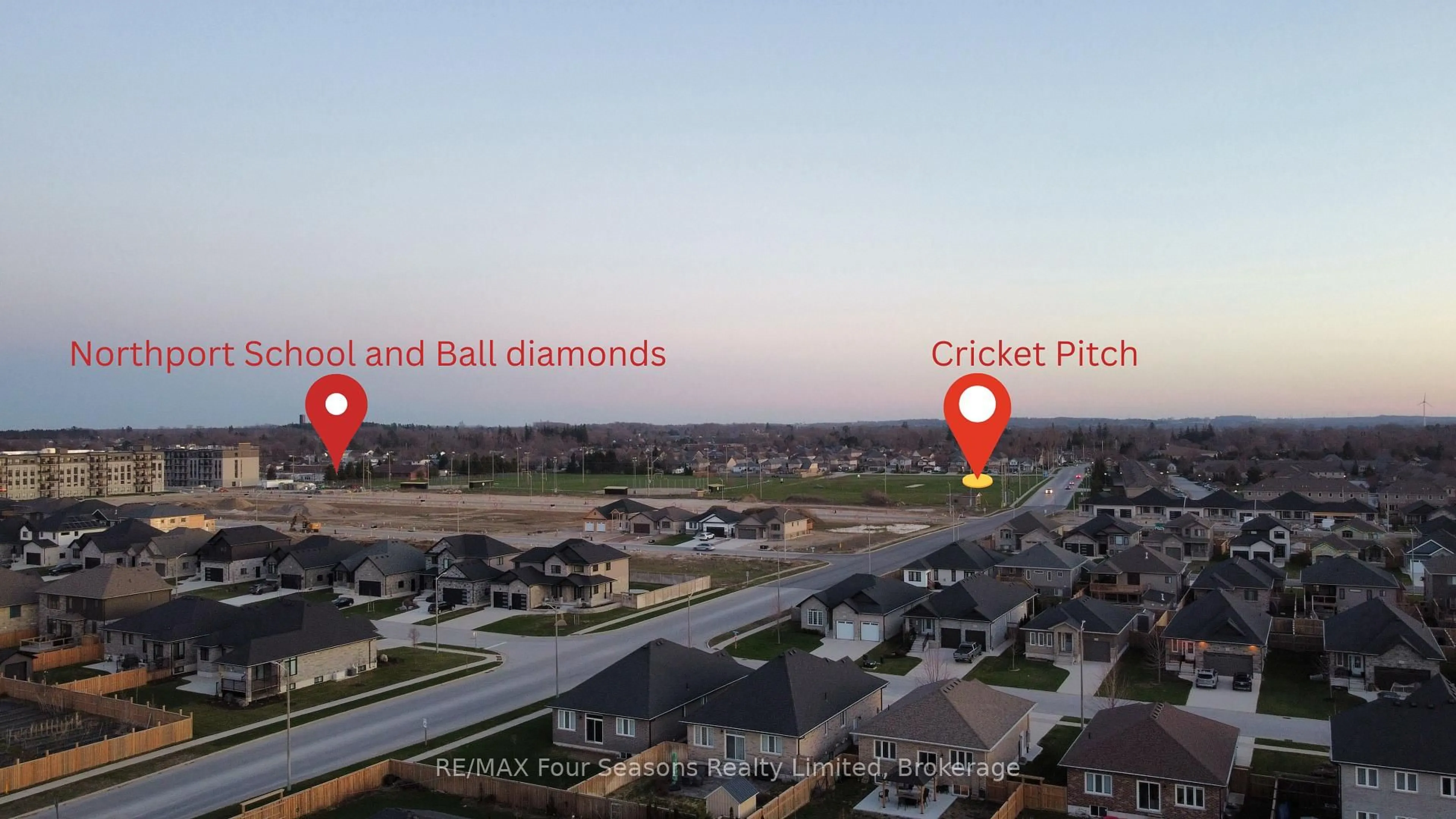 A pic from outside/outdoor area/front of a property/back of a property/a pic from drone, city buildings view from balcony for 399 Devonshire Rd, Saugeen Shores Ontario N0H 2C6