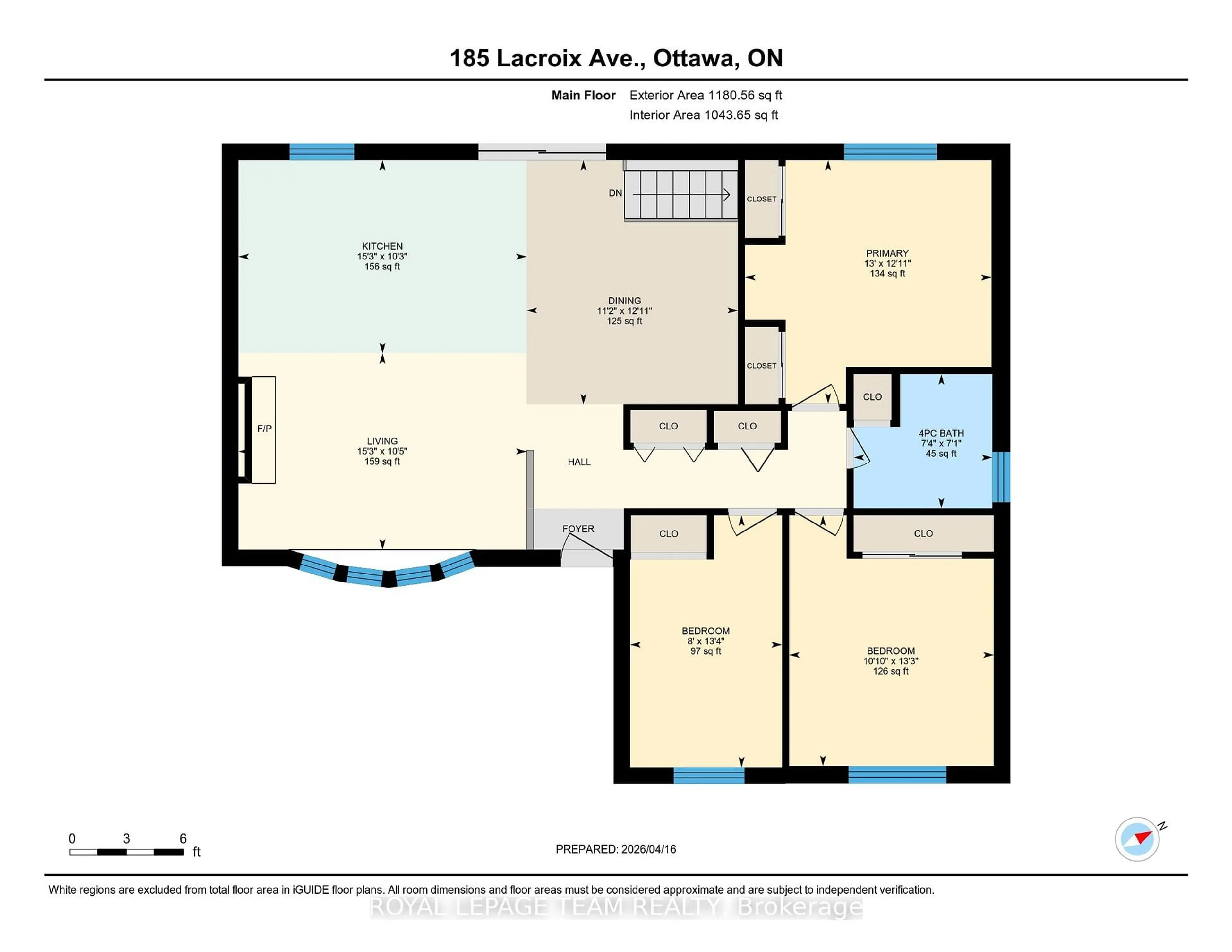 Floor plan for 185 Lacroix Ave, Gloucester Ontario K1E 1K2