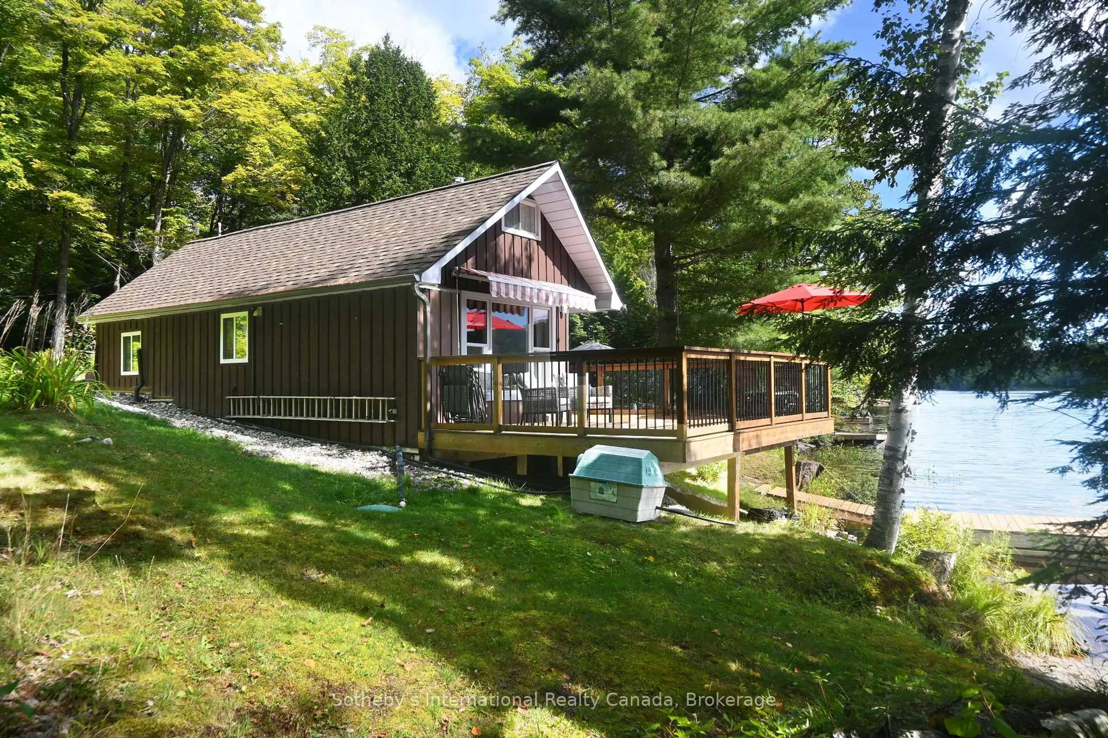 Patio, water/lake/river/ocean view for 28 Pinewood Rd, McDougall Ontario P2A 2W7