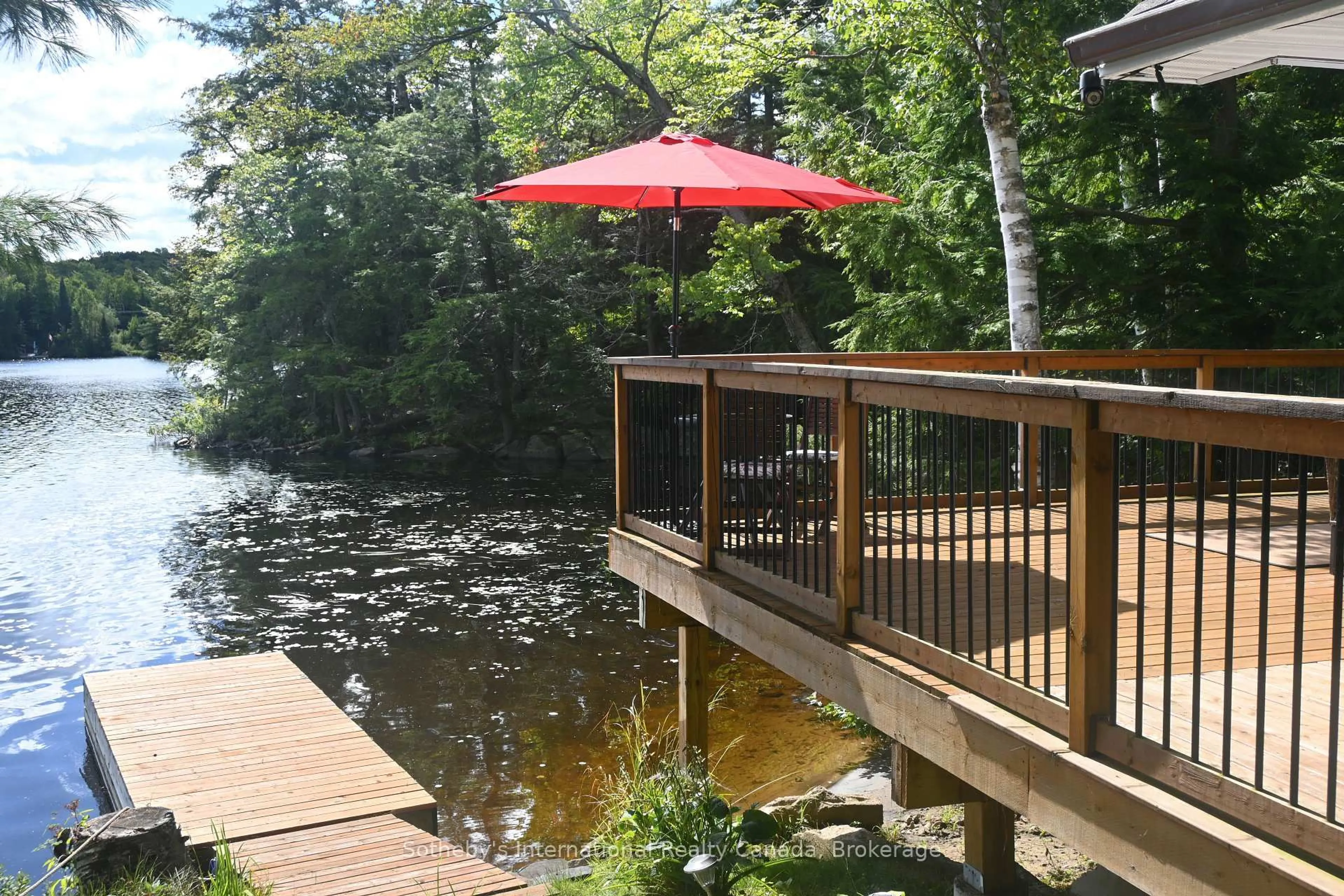 Patio, water/lake/river/ocean view for 28 Pinewood Rd, McDougall Ontario P2A 2W7