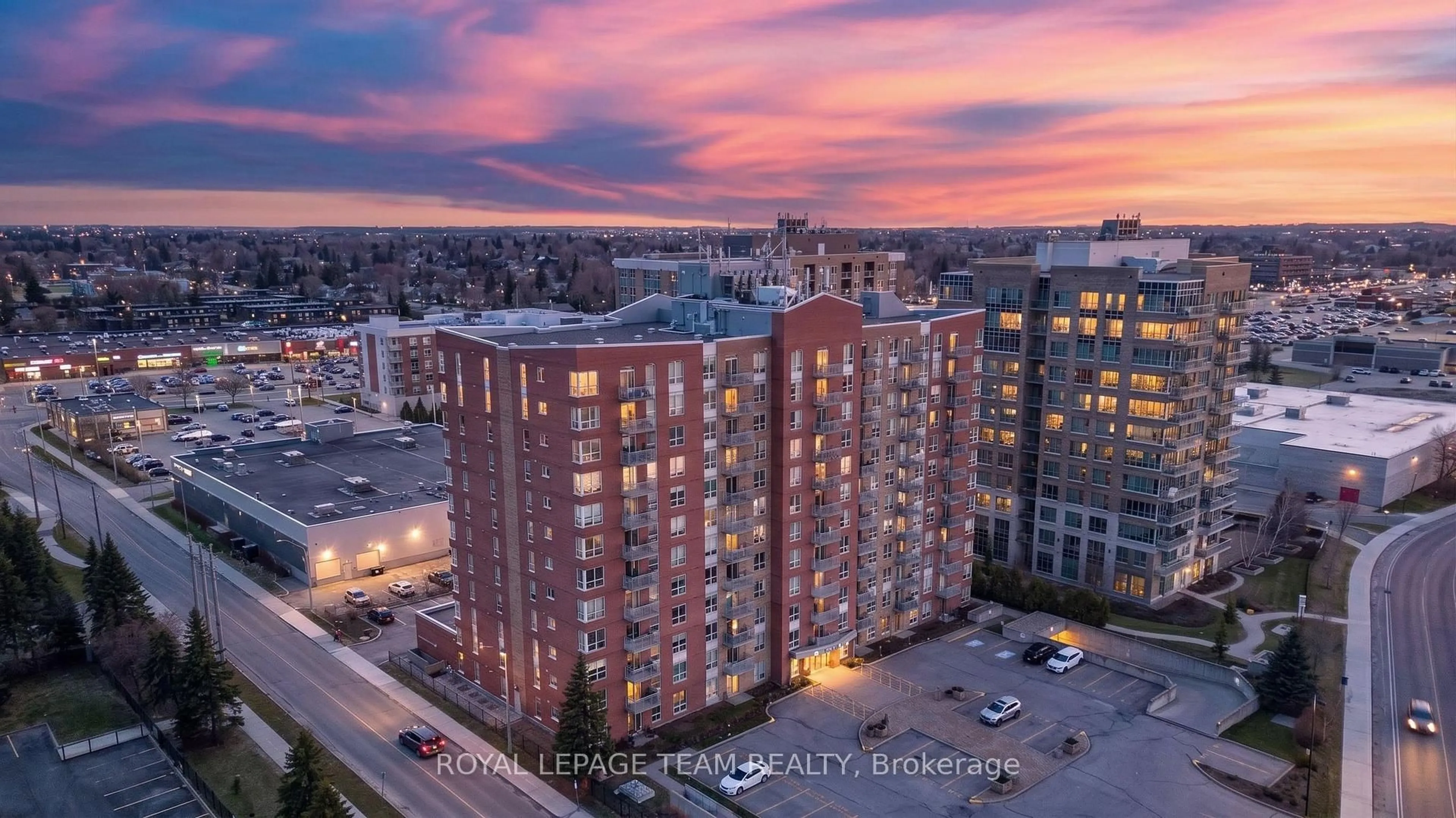 A pic from outside/outdoor area/front of a property/back of a property/a pic from drone, city buildings view from balcony for 120 Grant Carman Dr #811, Ottawa Ontario K2E 1C8