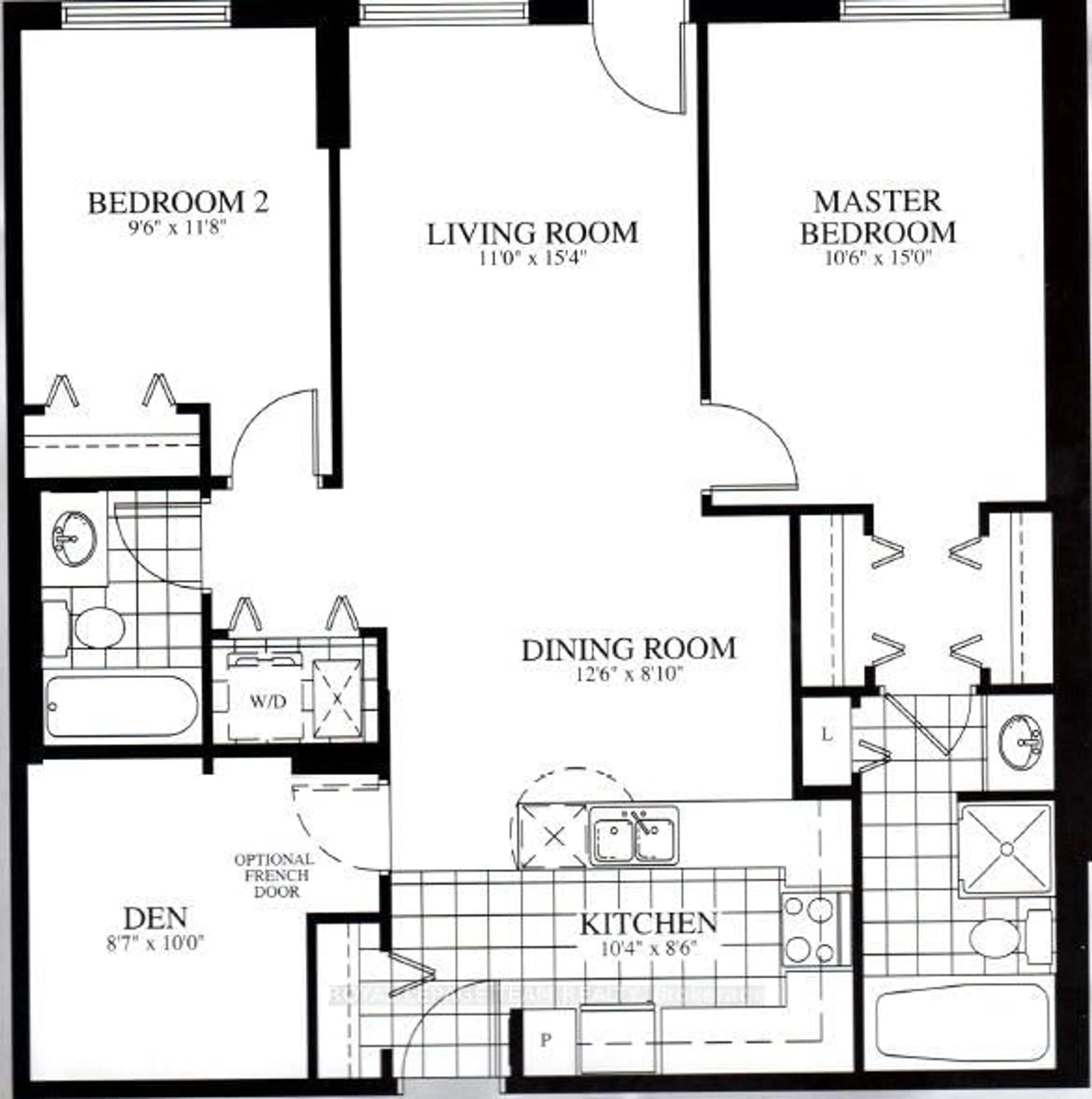 Floor plan for 120 Grant Carman Dr #811, Ottawa Ontario K2E 1C8
