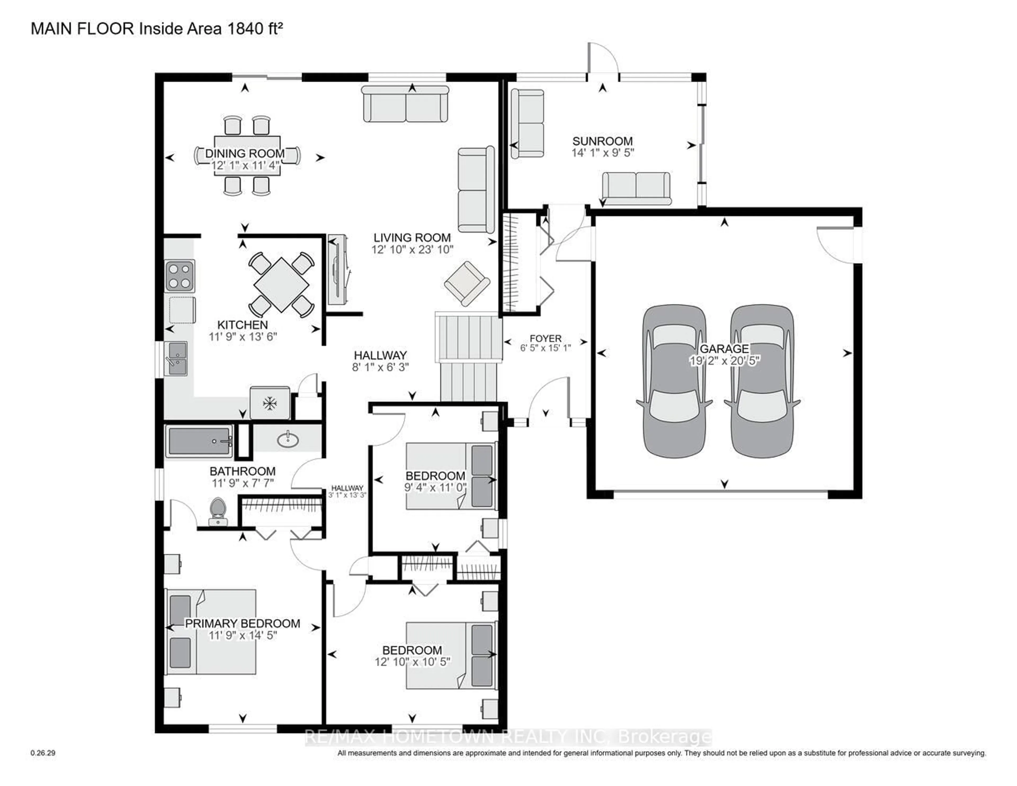 Floor plan for 56 Cambridge Cres, Brockville Ontario K6V 6L8