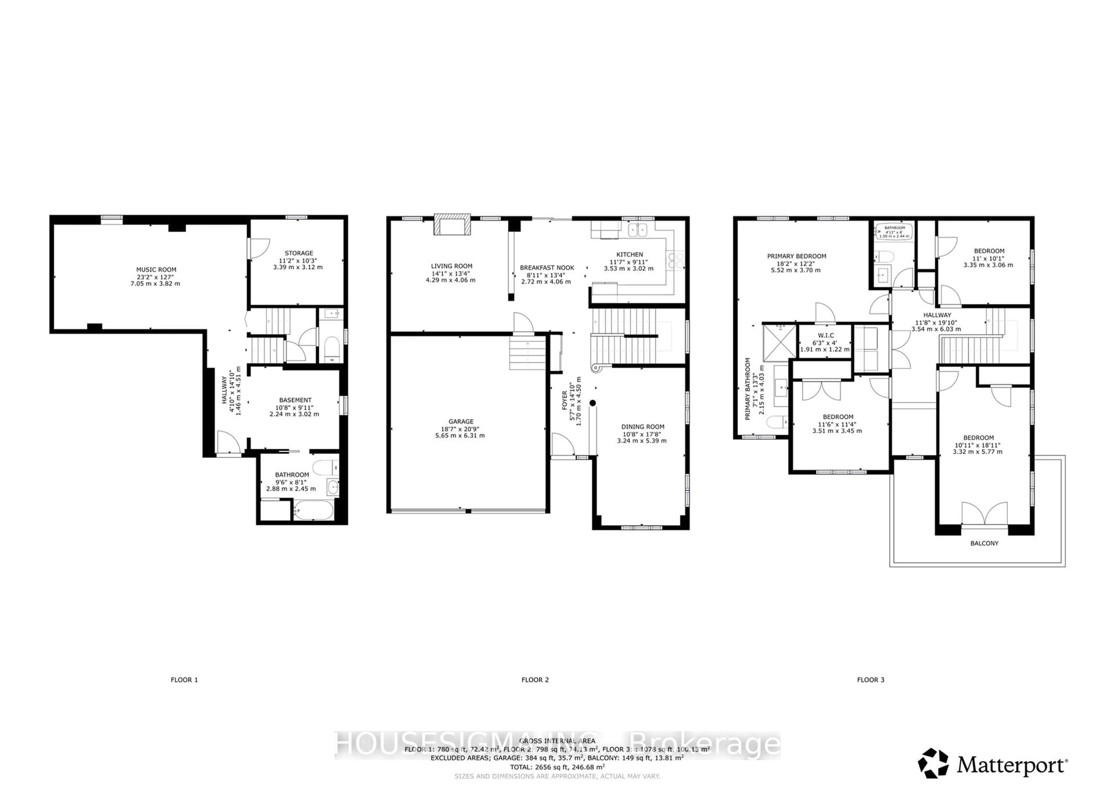 Floor plan for 3 Kingspoint Circ, Hamilton Ontario L8E 6C5