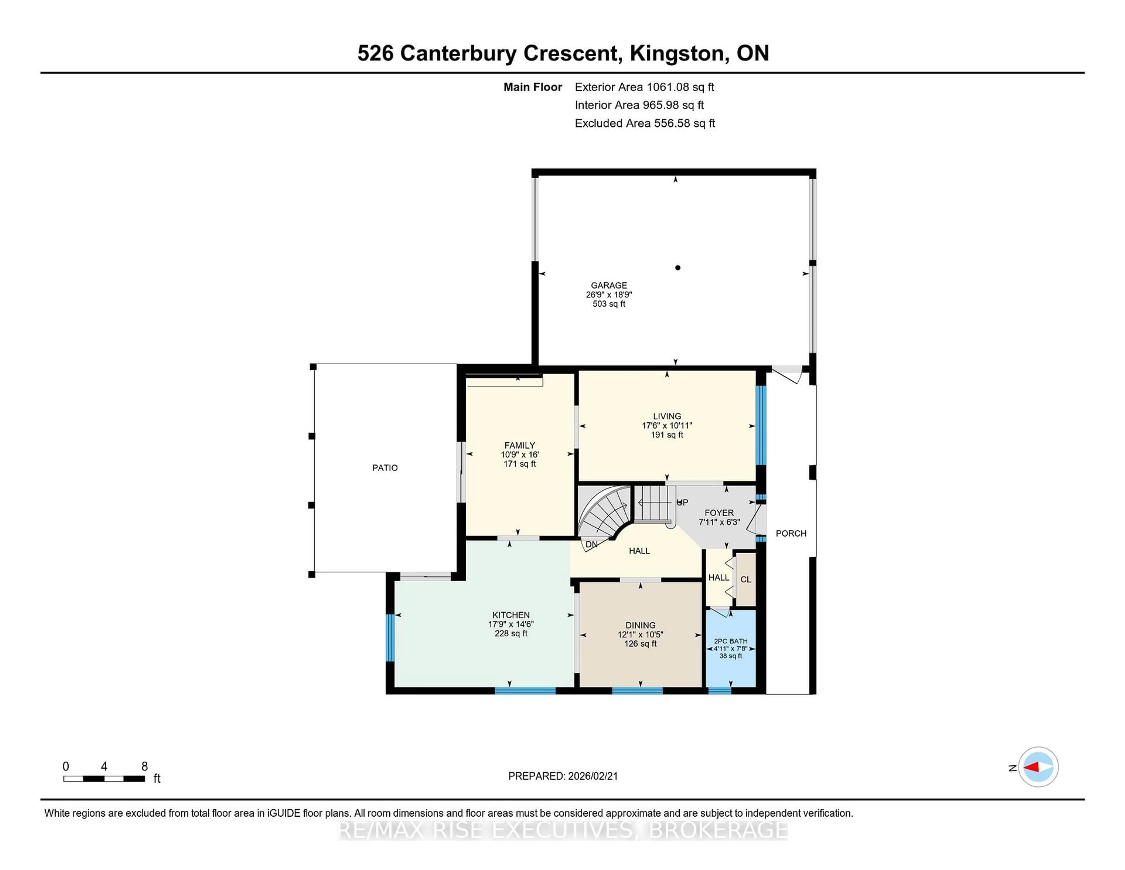 Floor plan for 526 Canterbury Cres, Kingston Ontario K7M 6X1