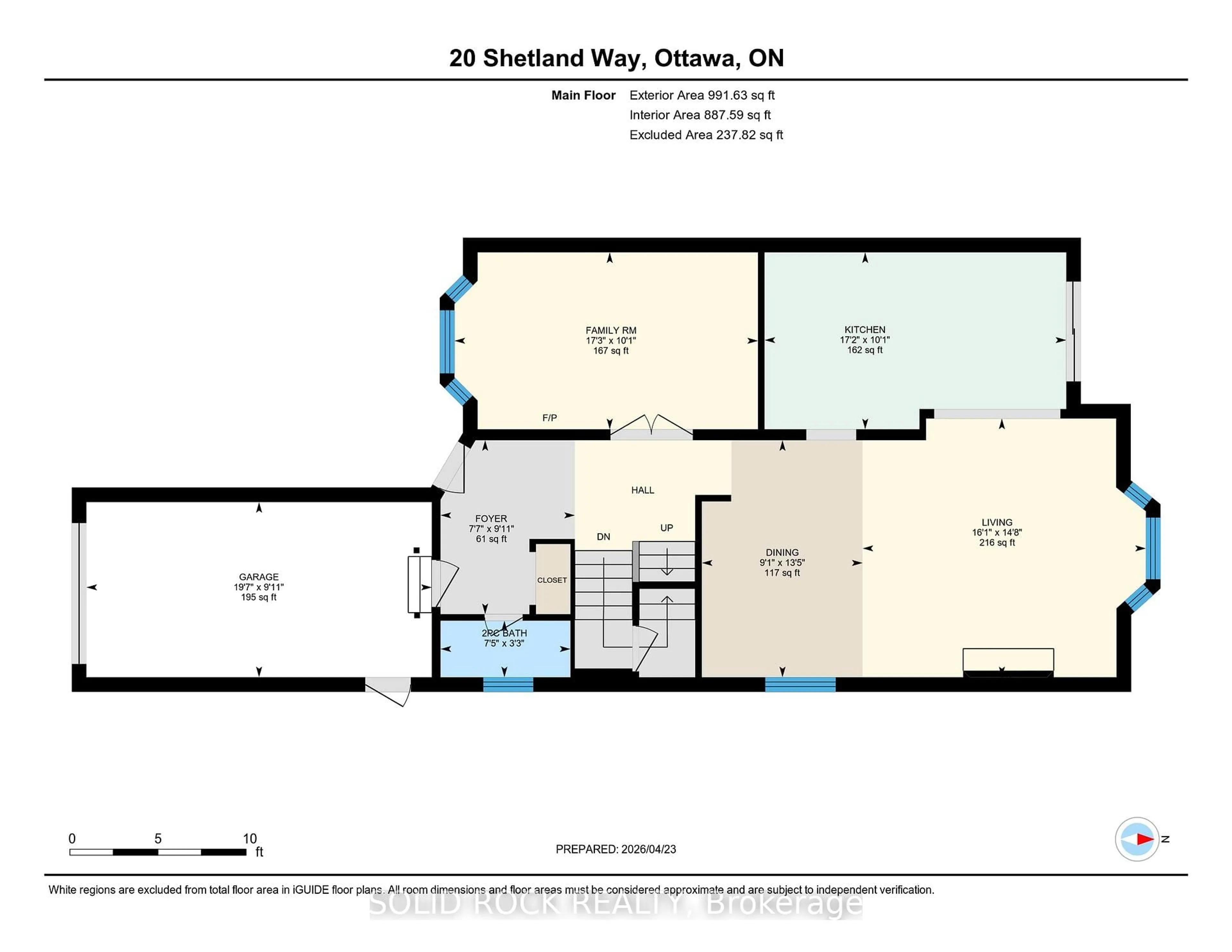 Floor plan for 20 Shetland Way, Kanata Ontario K2M 1R9
