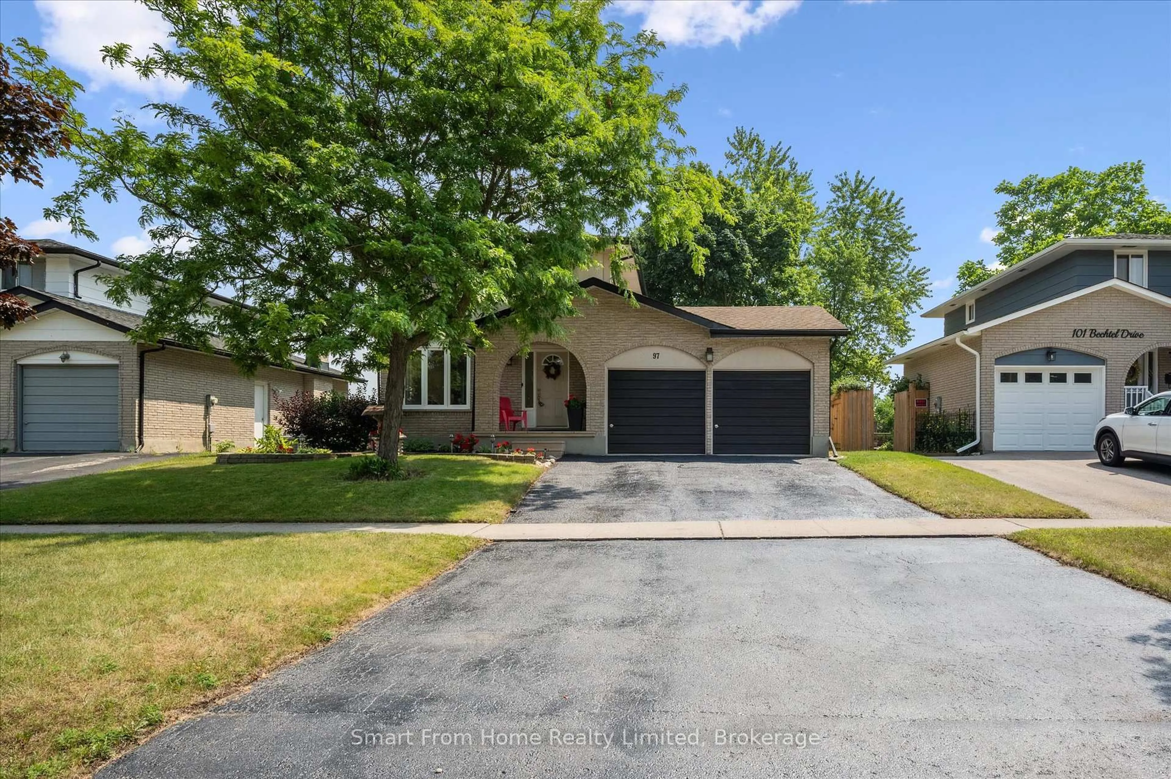 Home with brick exterior material, street for 97 Bechtel Dr, Kitchener Ontario N2P 1S7
