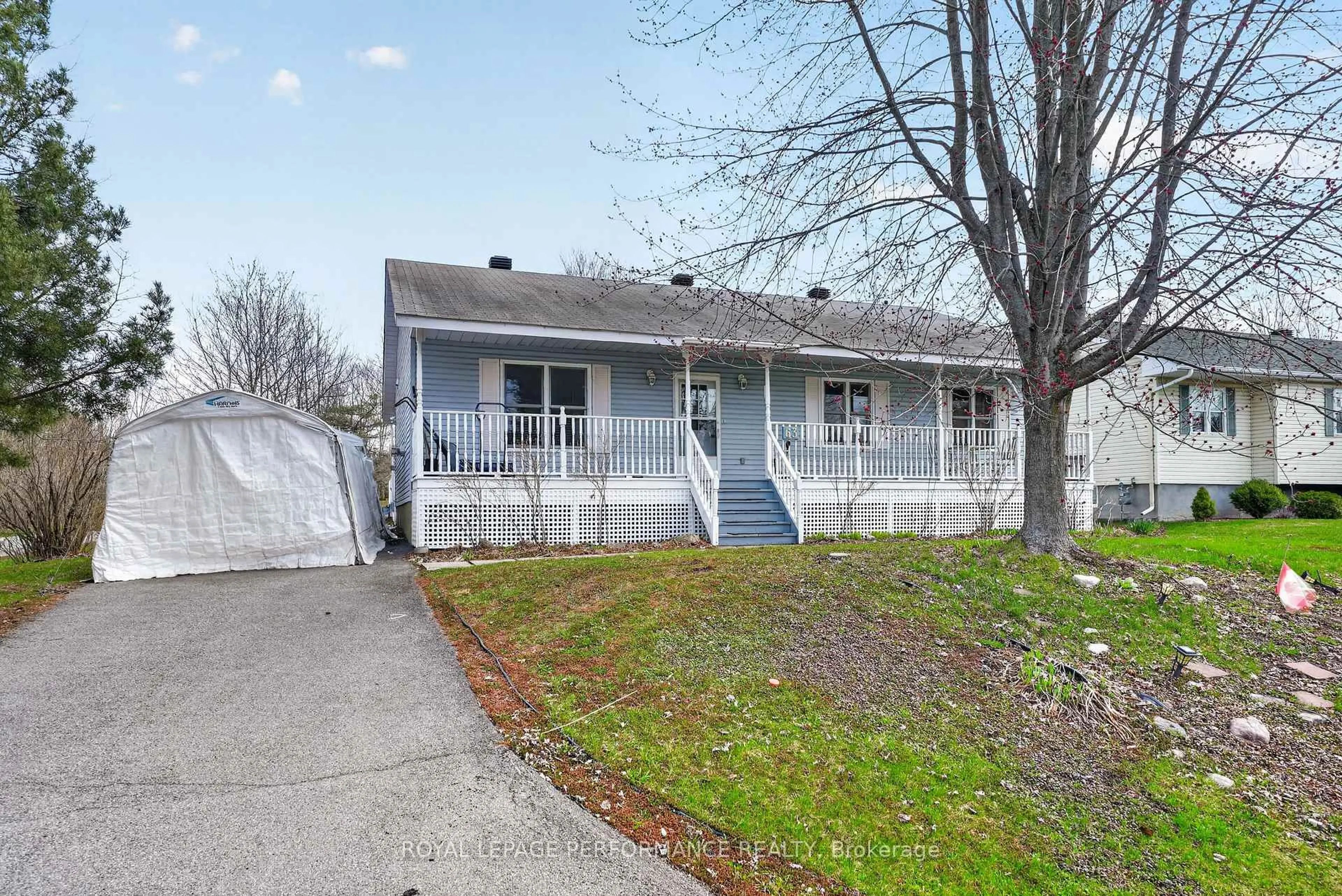 Home with vinyl exterior material, street for 63 Columbia Ave, South Stormont Ontario K0C 1P0