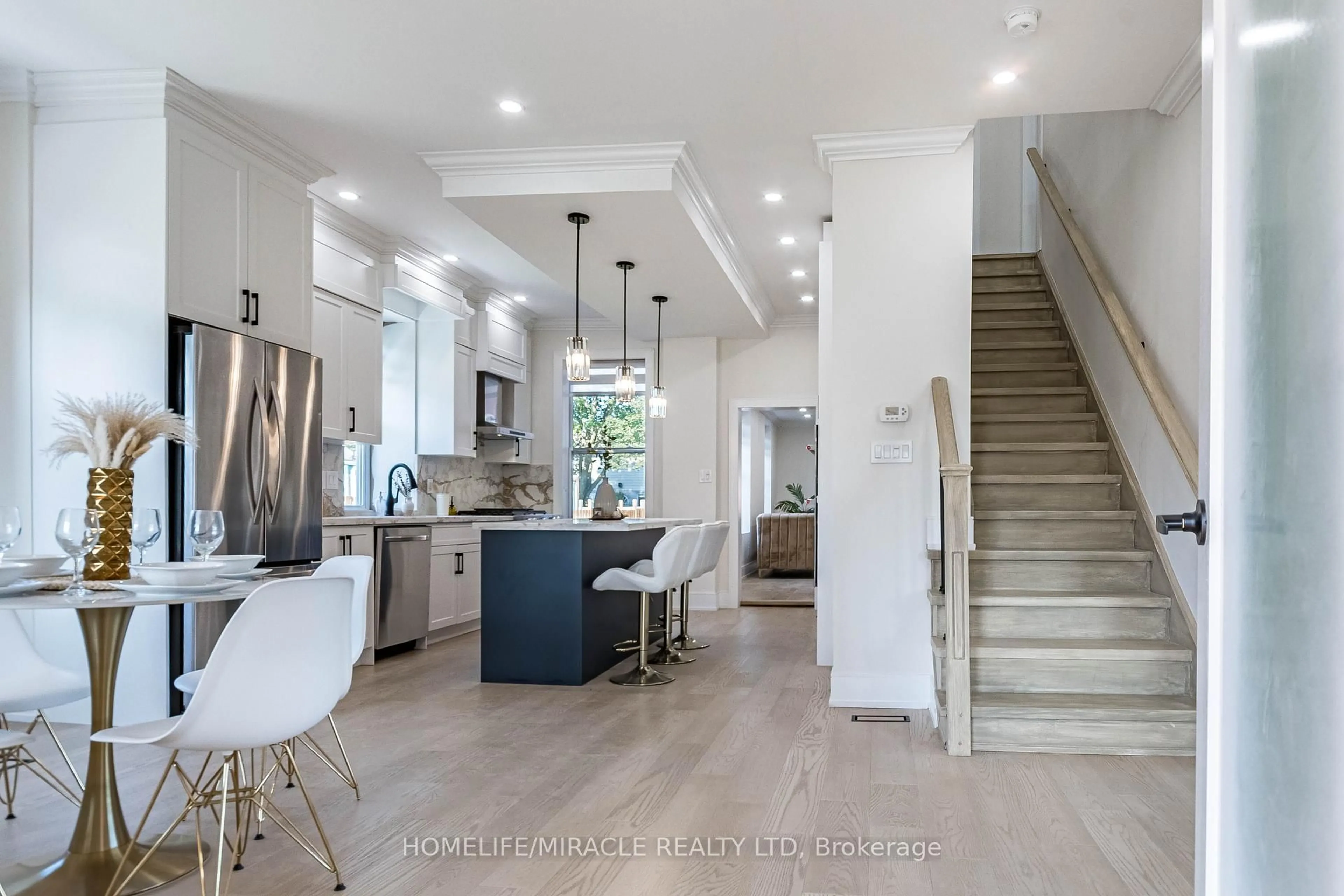 Open concept kitchen, ceramic/tile floor for 12 ORANGEVILLE St, Erin Ontario N0B 1Z0