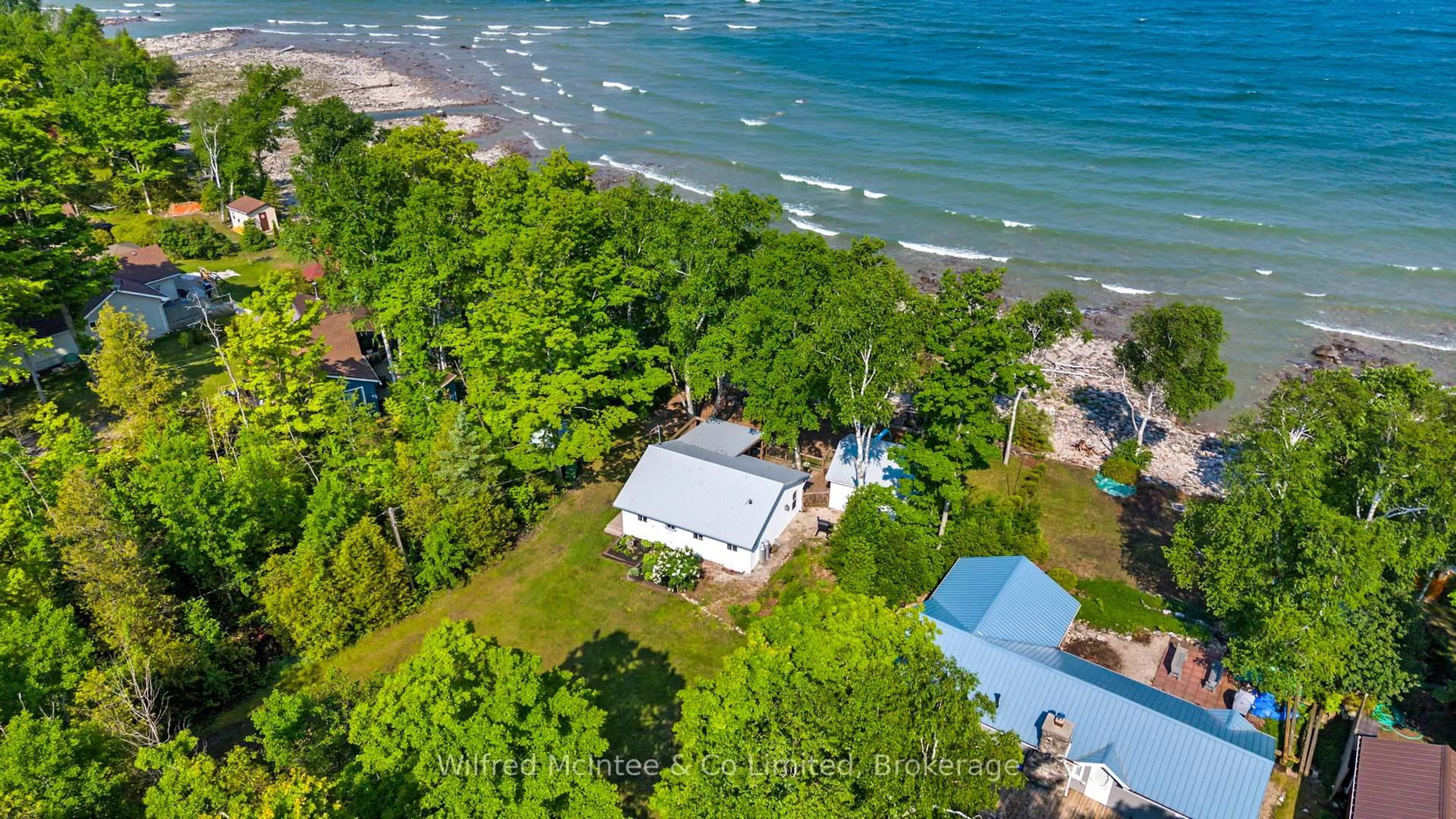 A pic from outside/outdoor area/front of a property/back of a property/a pic from drone, water/lake/river/ocean view for 415 BRUCE ROAD 13, Native Leased Lands Ontario N0H 2L0