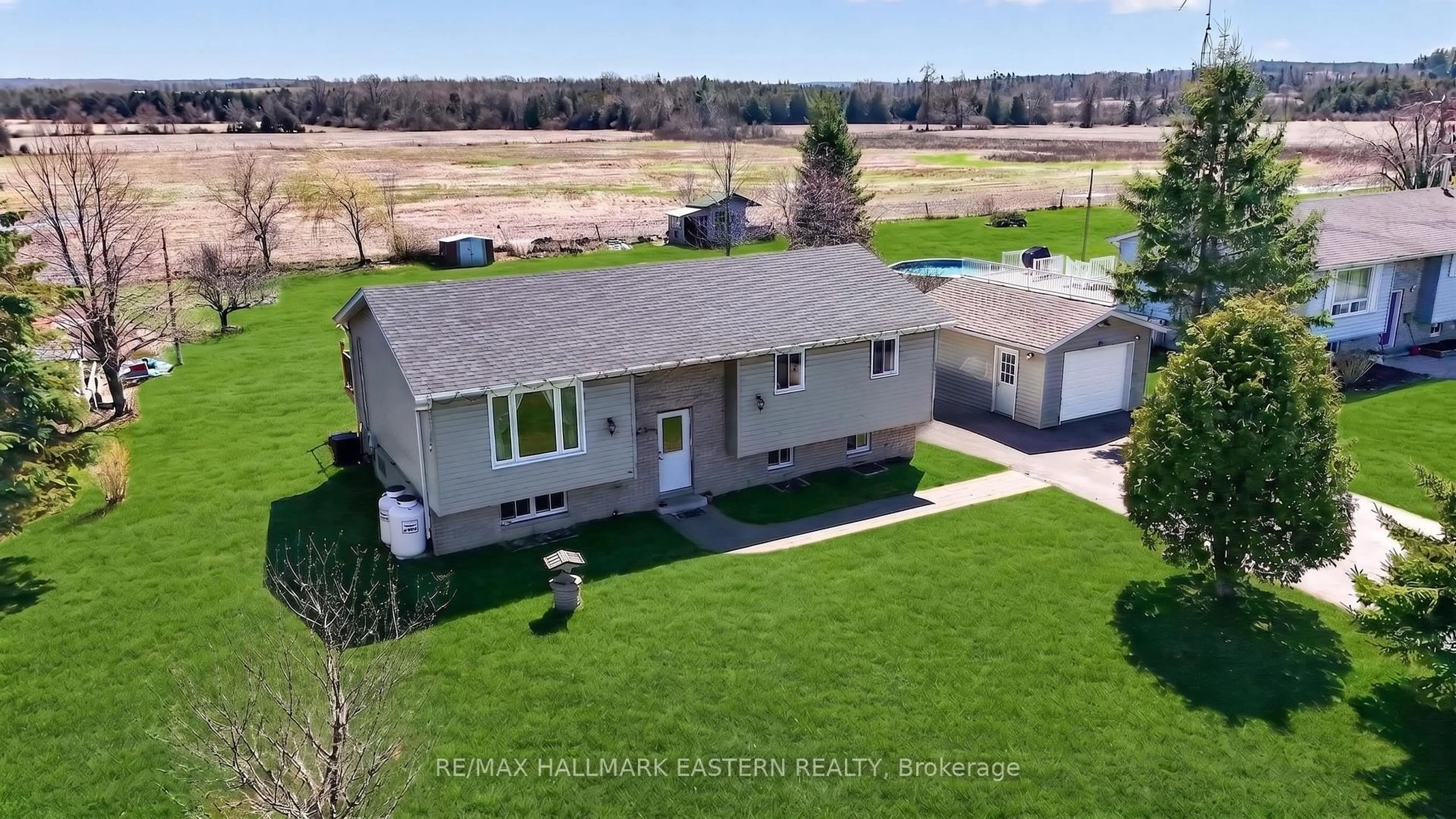 A pic from outside/outdoor area/front of a property/back of a property/a pic from drone, water/lake/river/ocean view for 327 Centre Line, Asphodel-Norwood Ontario K0L 1Y0