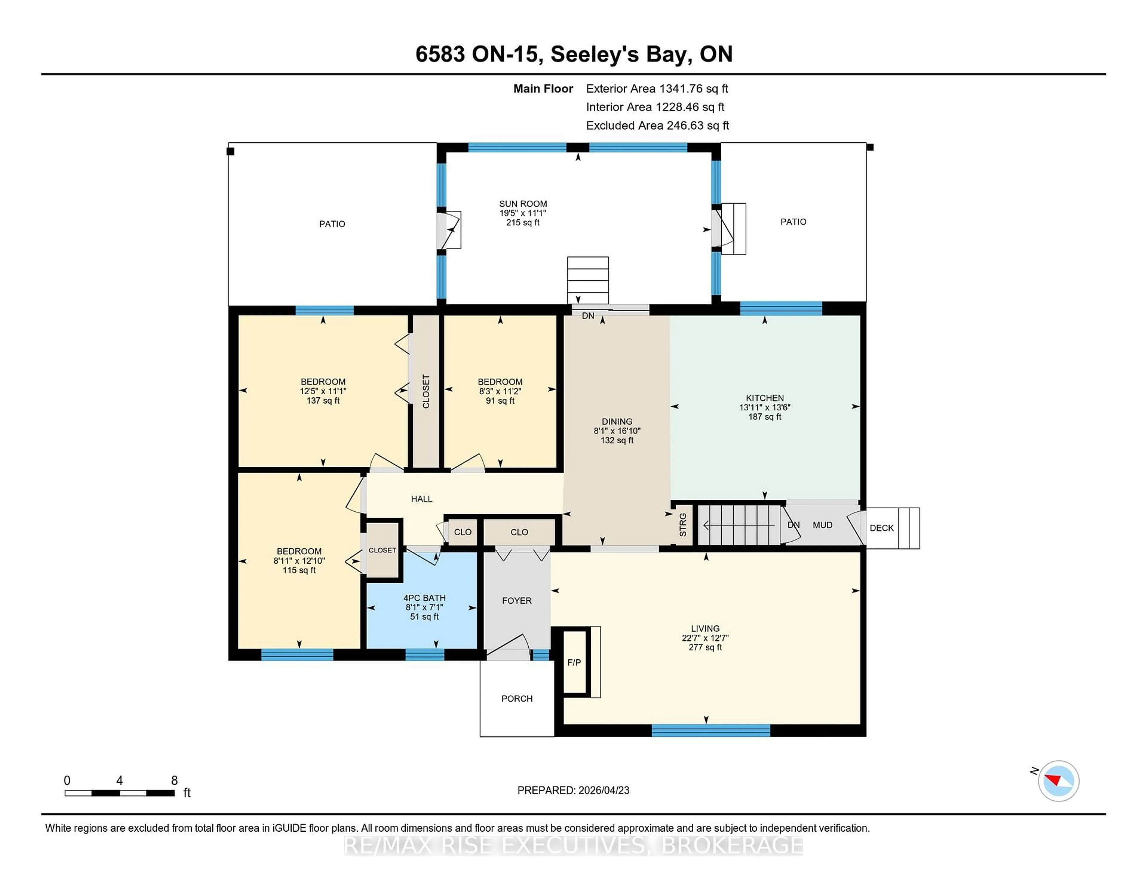 Floor plan for 6583 HIGHWAY 15, Seeley's Bay Ontario K0H 2N0