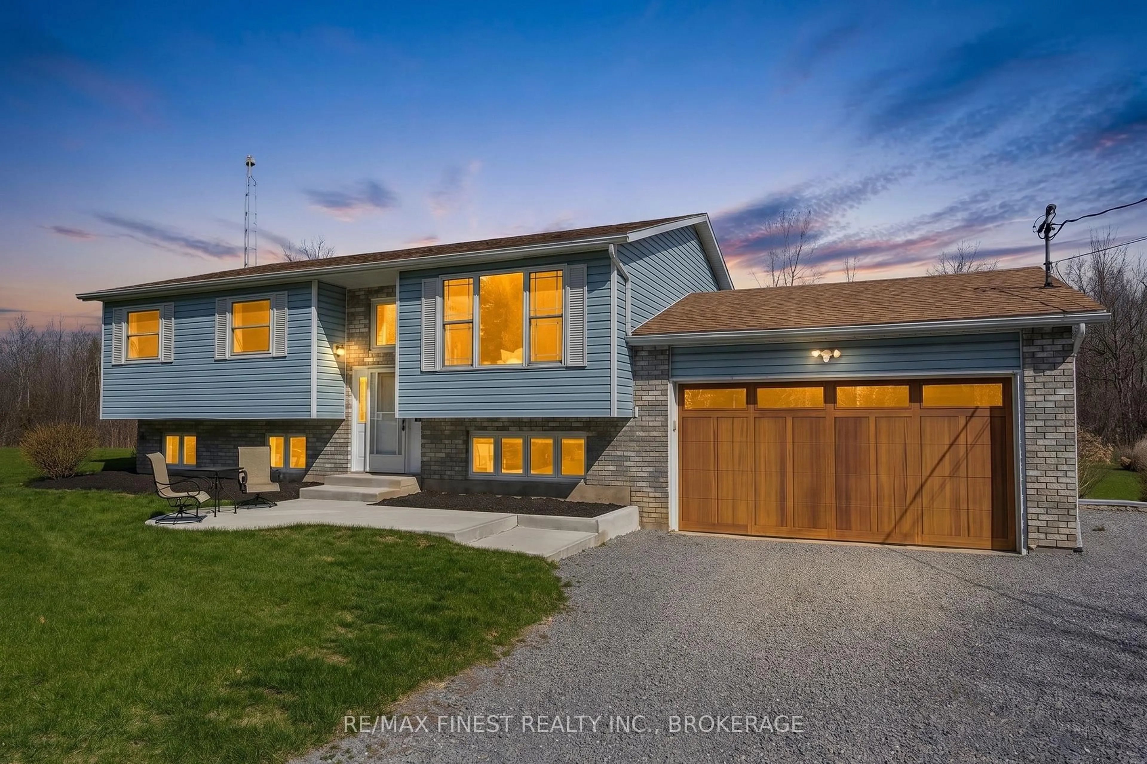 Home with vinyl exterior material, street for 3647 Quinn Rd, Harrowsmith Ontario K0H 1V0