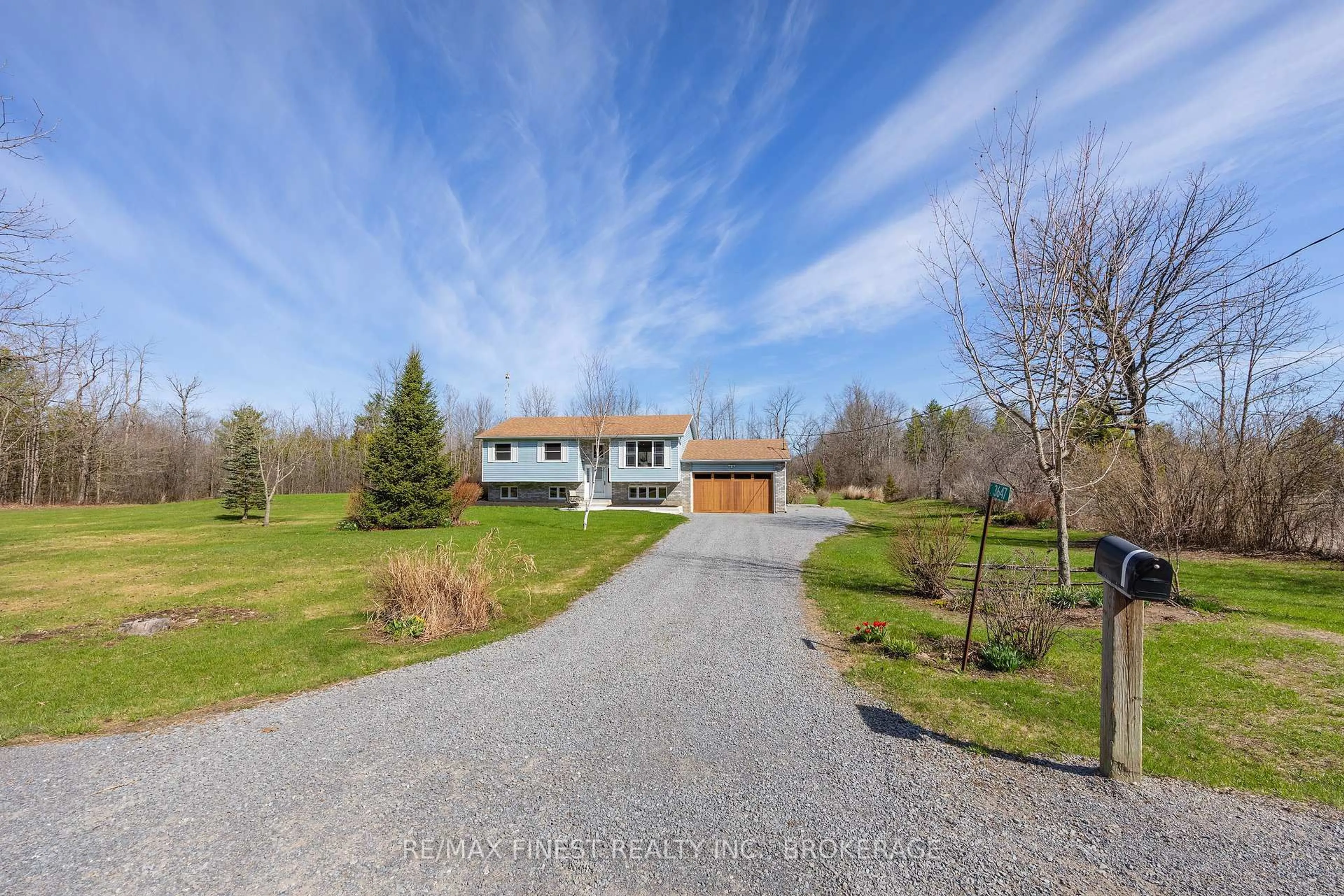 A pic from outside/outdoor area/front of a property/back of a property/a pic from drone, street for 3647 Quinn Rd, Harrowsmith Ontario K0H 1V0