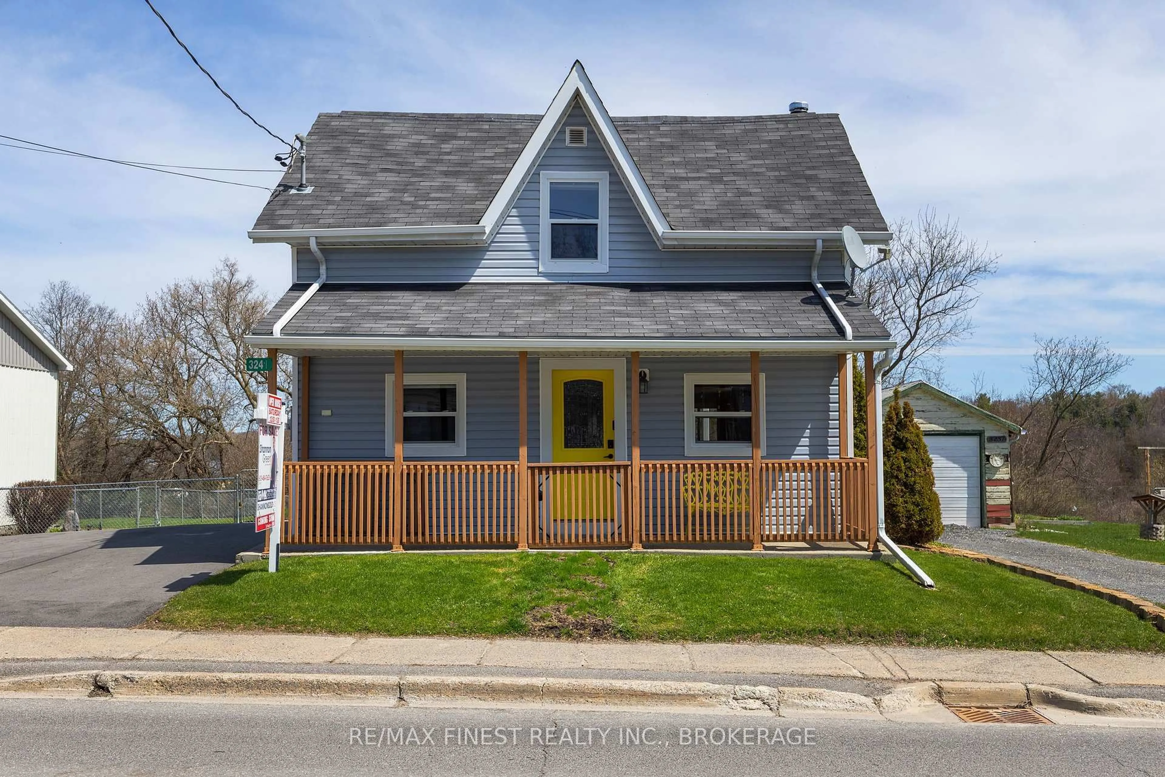 Home with vinyl exterior material, street for 3241 County Rd 6, Yarker Ontario K0K 3N0